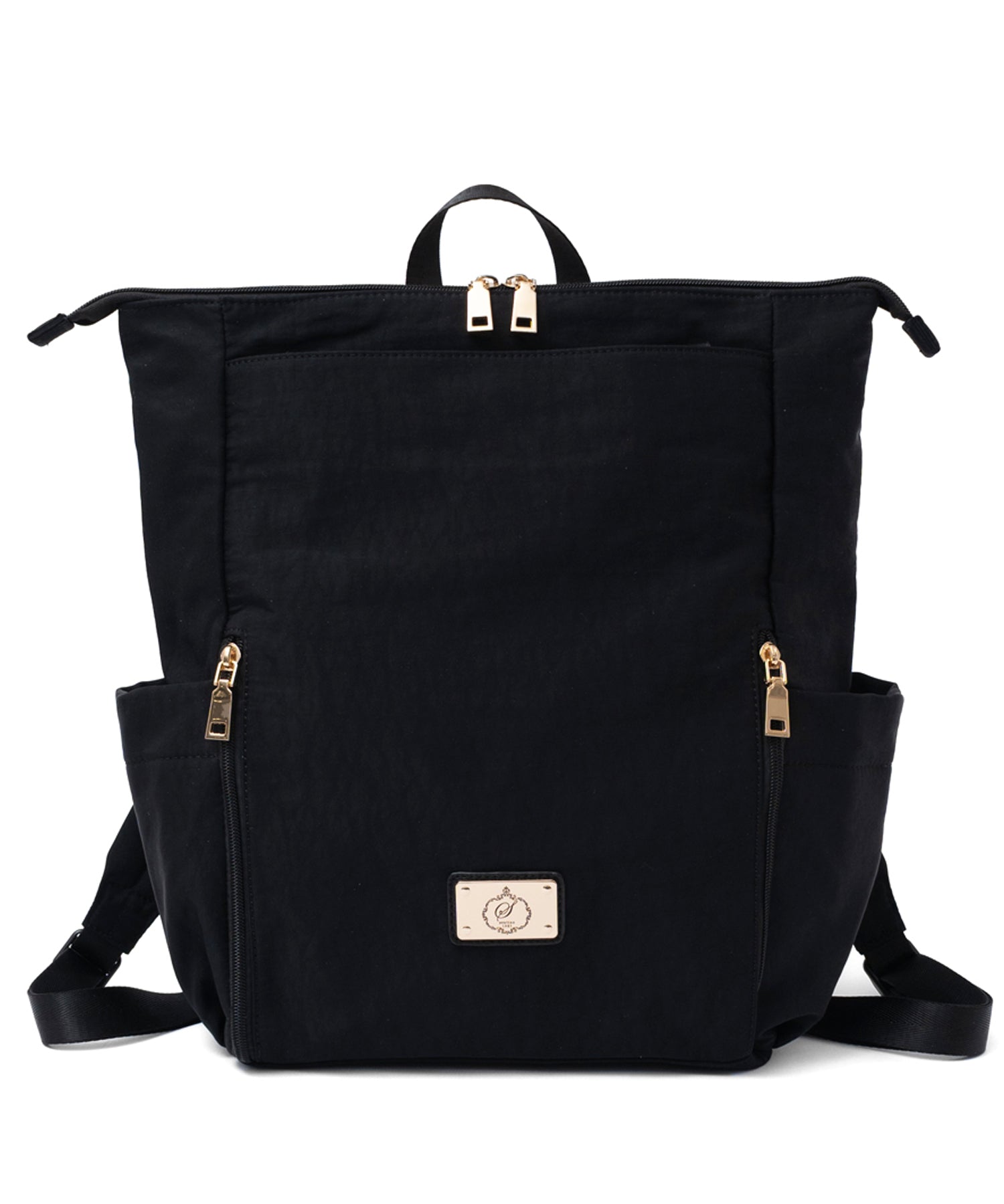 ヴィータフェリーチェ VitaFelice ゴールドプレートナイロン2wayリュック （BLACK） BLACK