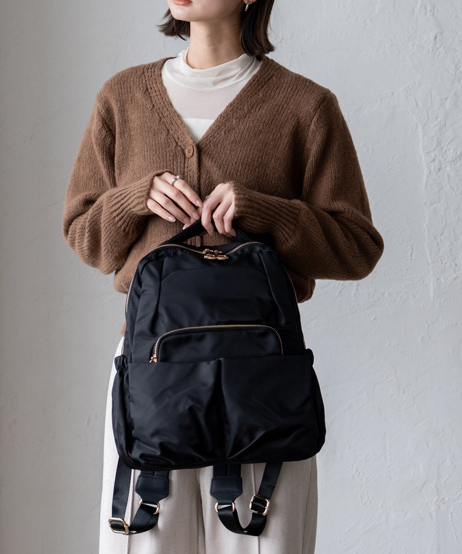 ヴィータフェリーチェ VitaFelice 10ポケットナイロンリュック （BLACK） BK