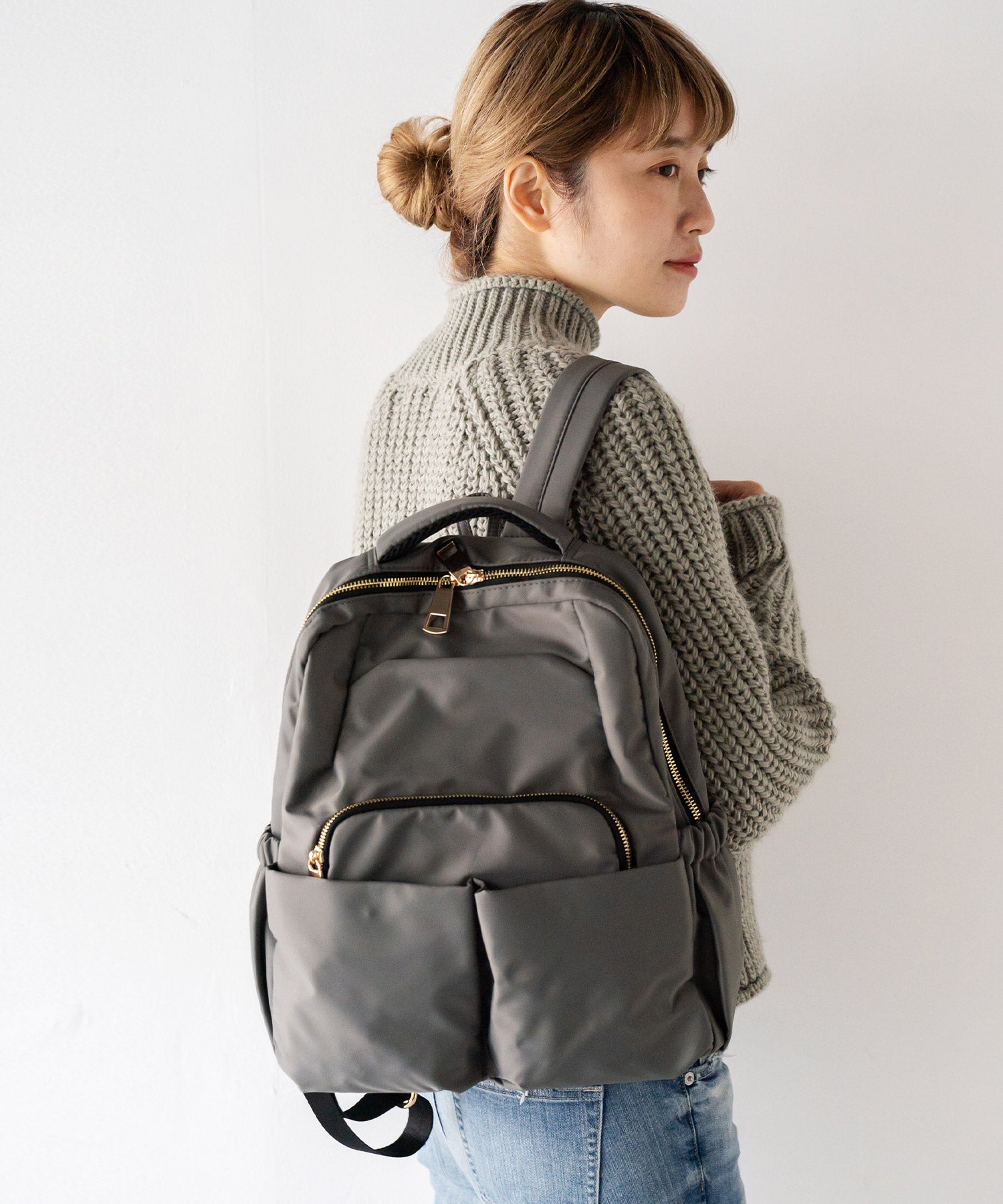 ヴィータフェリーチェ VitaFelice 10ポケットナイロンリュック （BLACK） BK