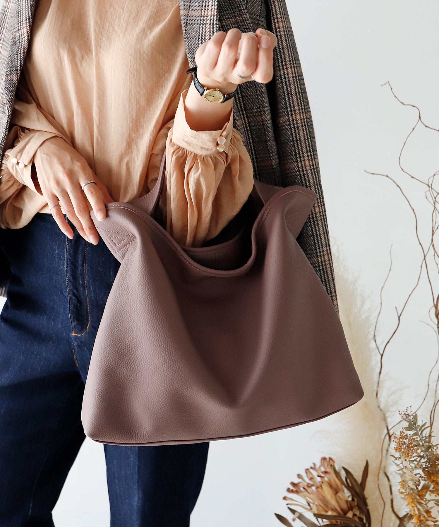 ヴィータフェリーチェ VitaFelice 本革2wayレザートートバッグ 通勤バッグ （OLDPLUM） OLPM