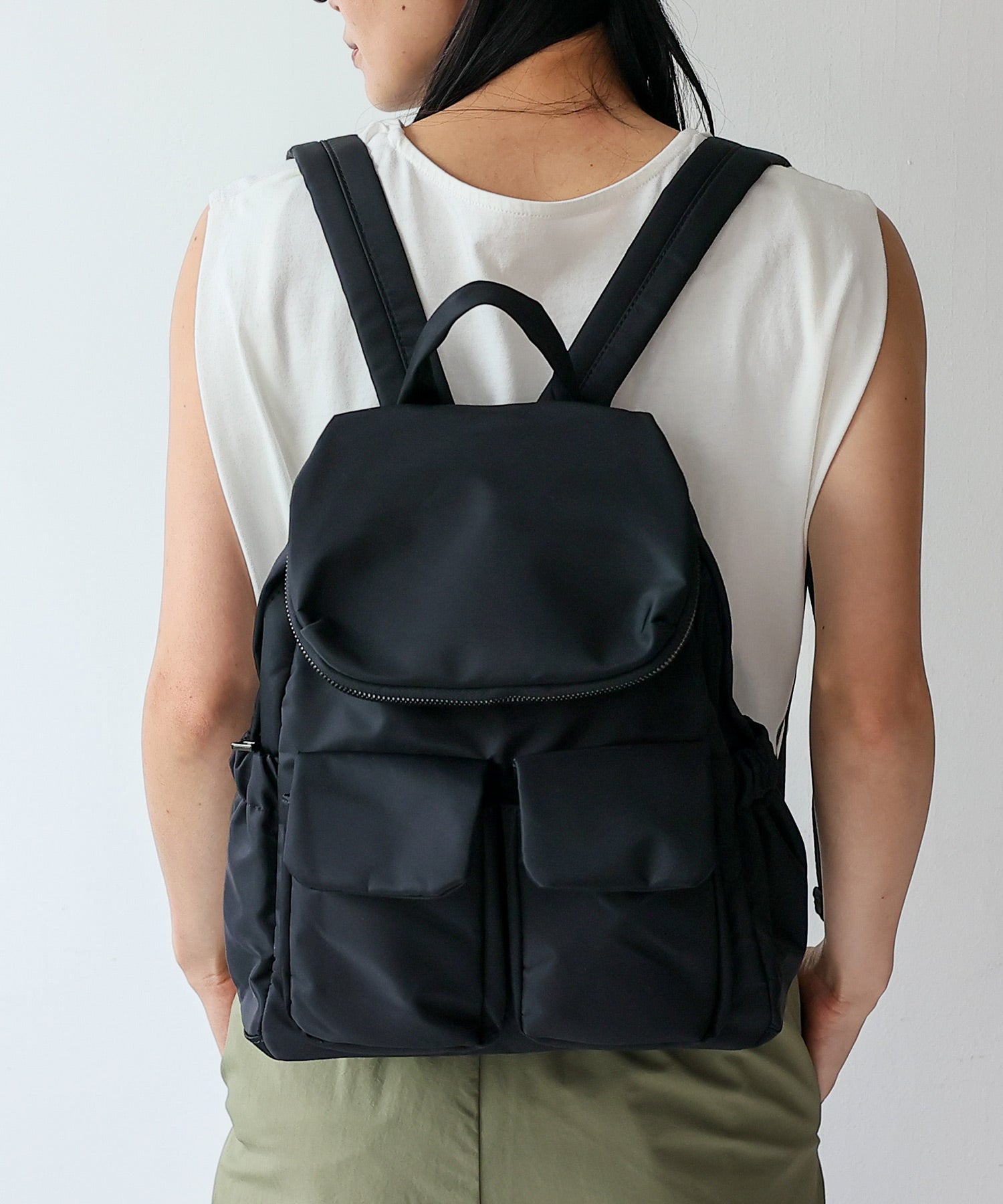 ヴィータフェリーチェ VitaFelice 10ポケットナイロンリュックサック （BLACK） BLACK