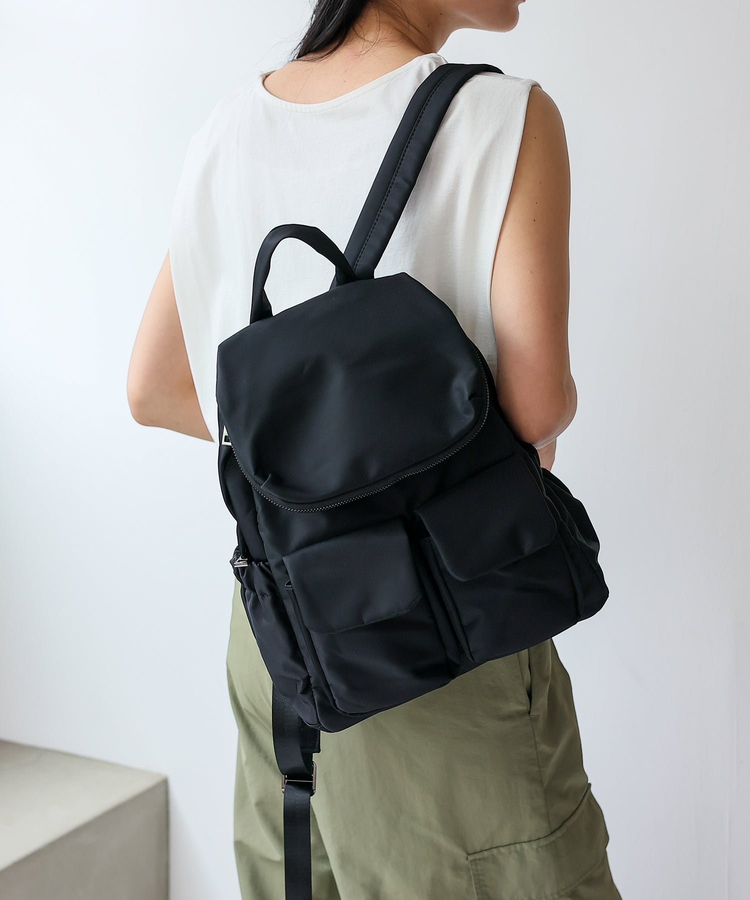 ヴィータフェリーチェ VitaFelice 10ポケットナイロンリュックサック （BLACK） BLACK
