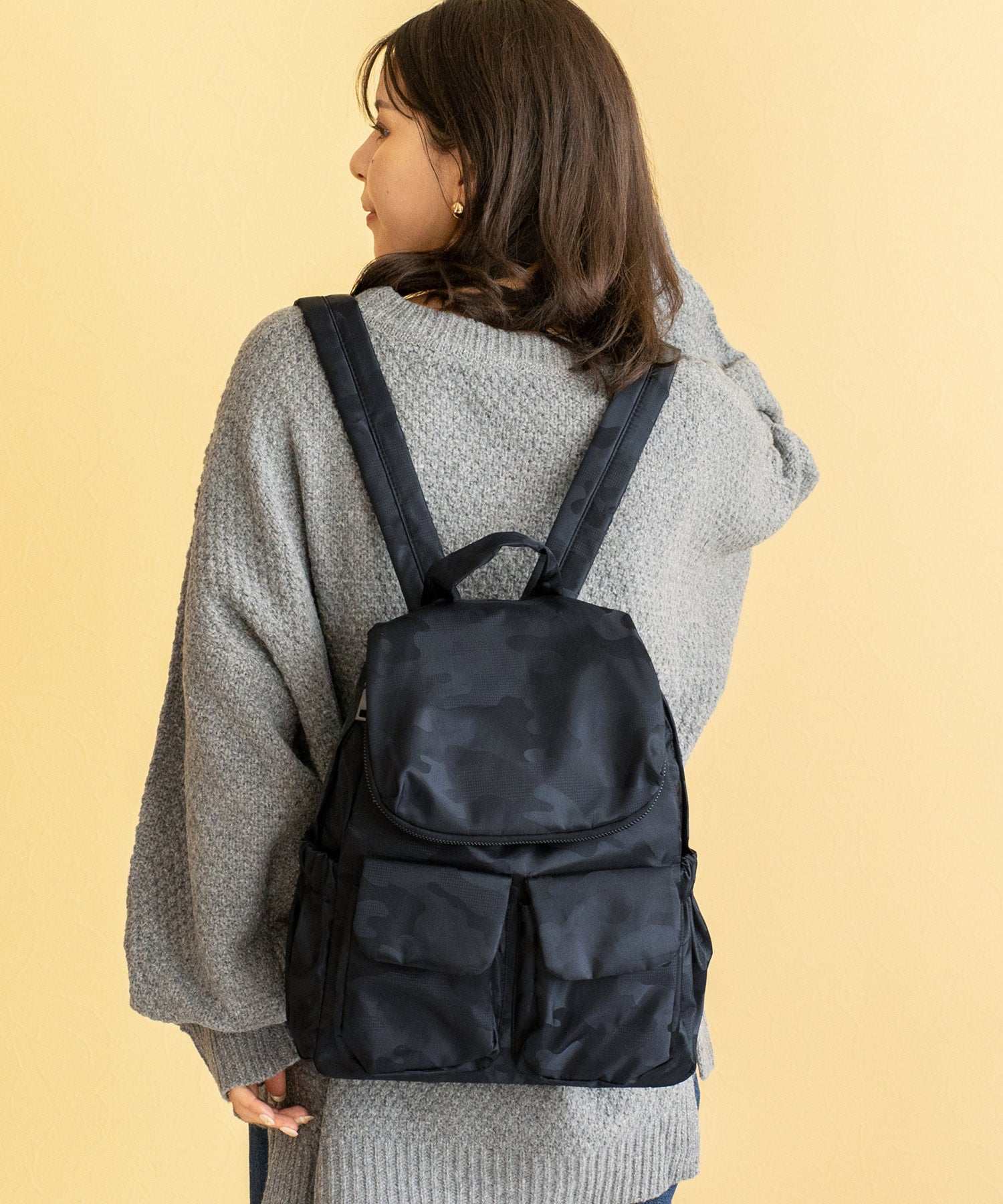 ヴィータフェリーチェ VitaFelice 10ポケットナイロンリュックサック （BLACK） BLACK