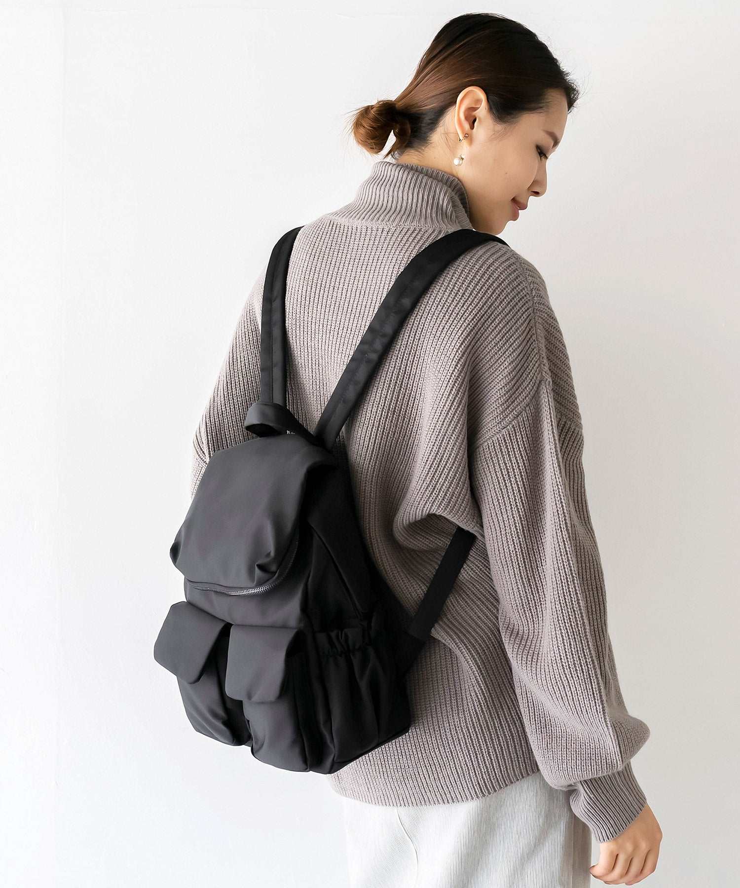 ヴィータフェリーチェ VitaFelice 10ポケットナイロンリュックサック （BLACK） BLACK