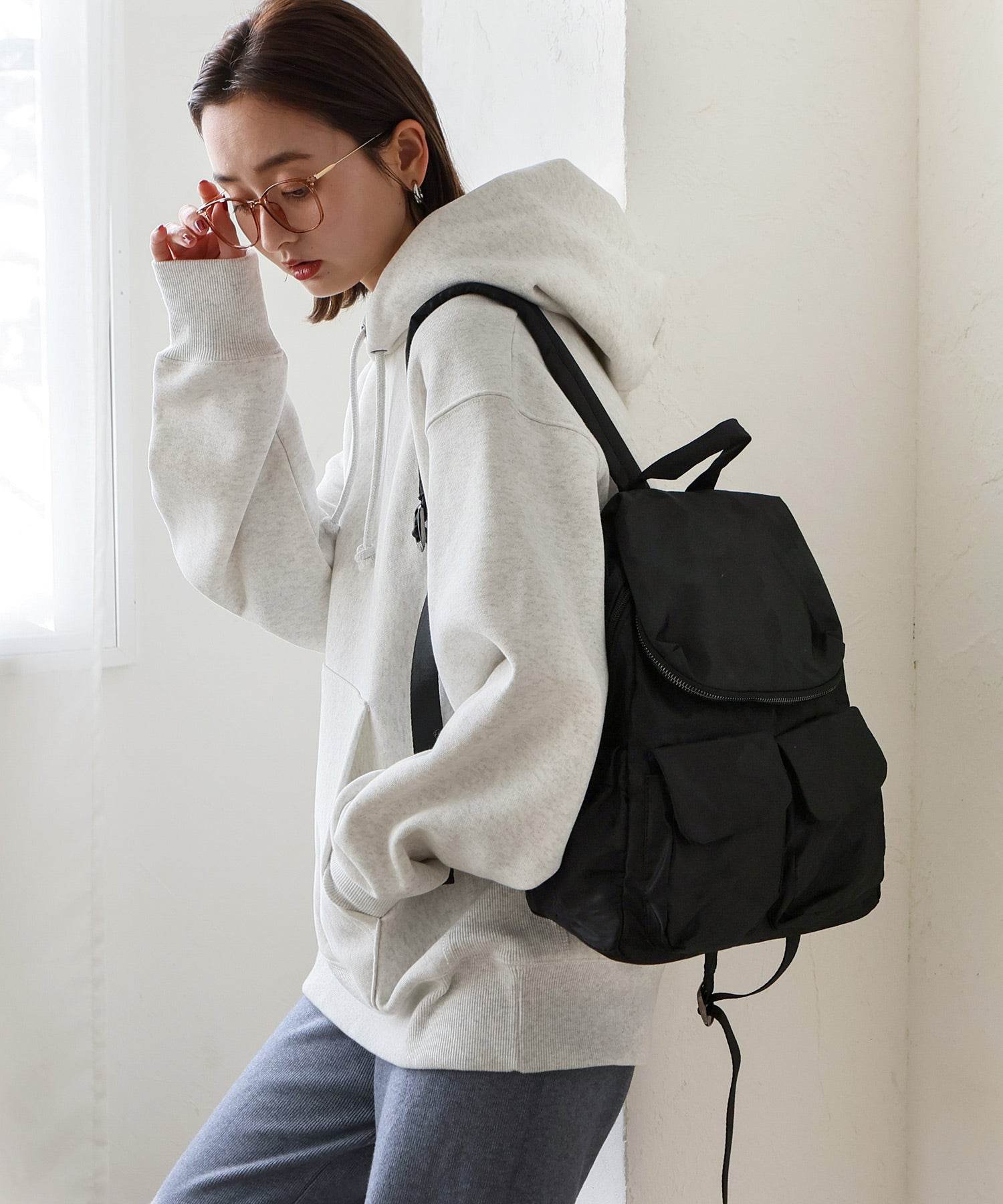 ヴィータフェリーチェ VitaFelice 10ポケットナイロンリュックサック （BLACK） BLACK