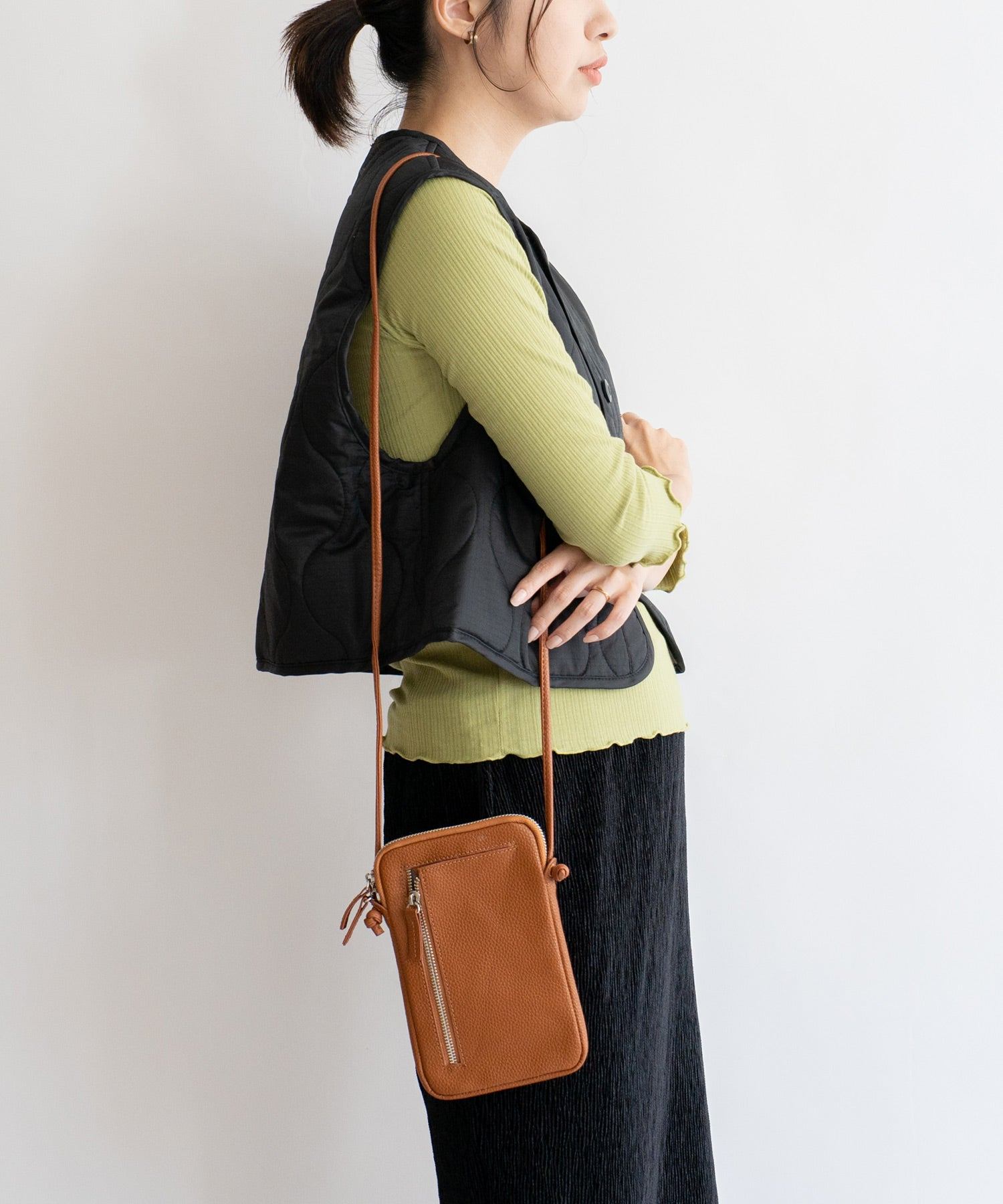 ヴィータフェリーチェ VitaFelice 本革ショルダーポシェット （BLACK） BLACK