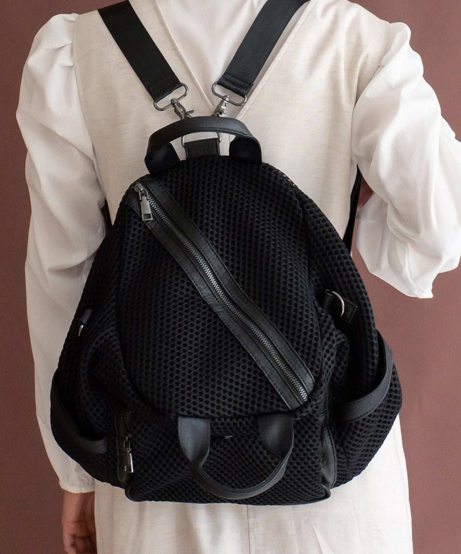 ヴィータフェリーチェ VitaFelice メッシュ3wayミニリュック （BLACK） BLACK