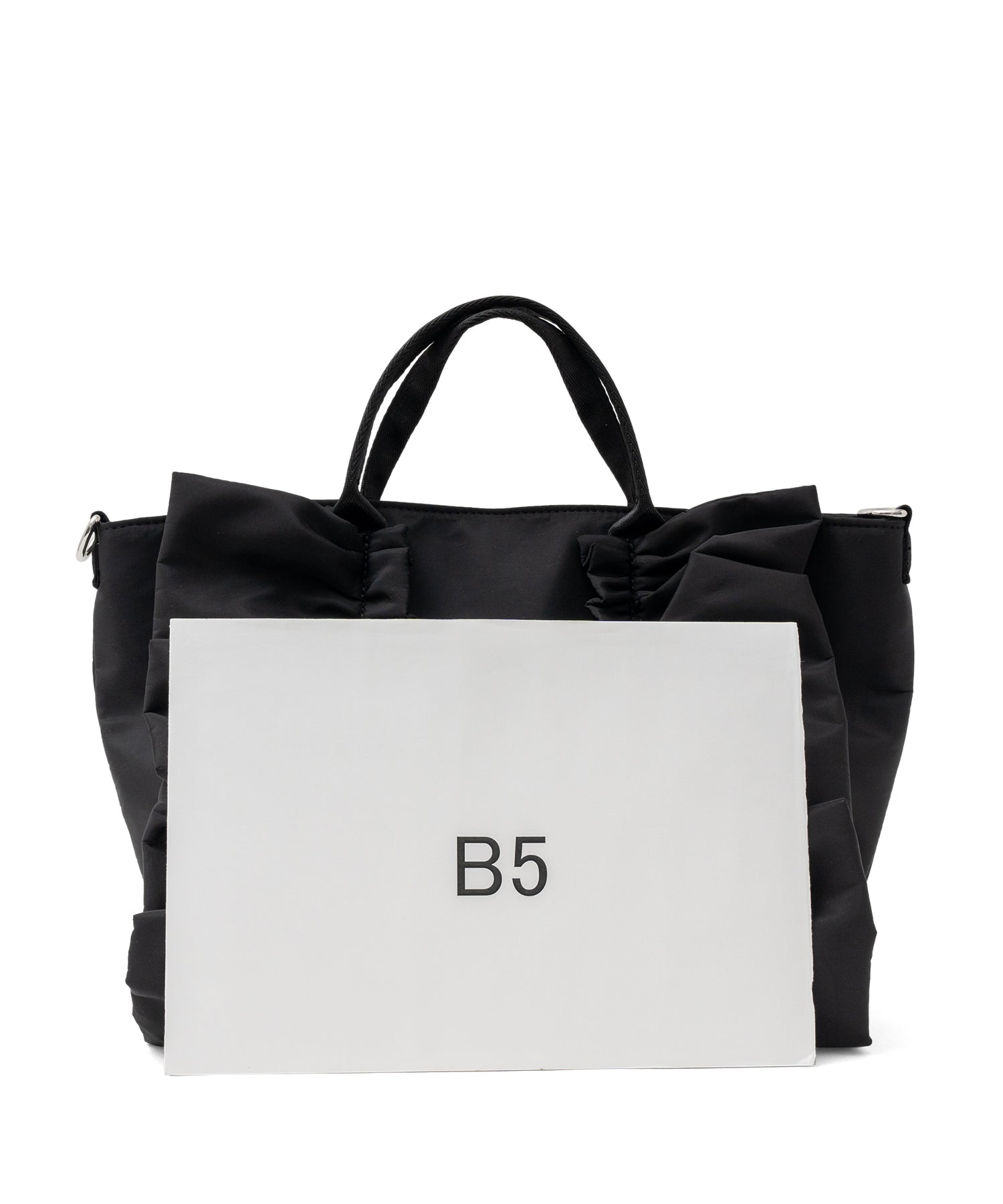 ヴィータフェリーチェ VitaFelice ナイロン2wayフリルトートバッグ