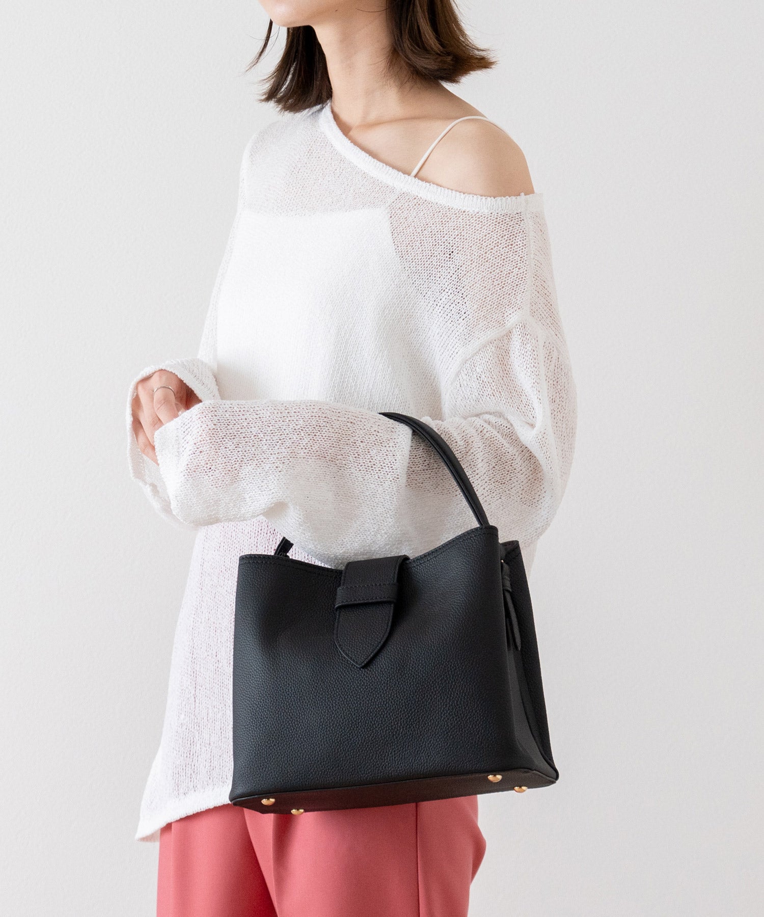 ヴィータフェリーチェ VitaFelice 本革3ルーム2wayハンドバッグ （GRAYBEIGE） GRAYBEIGE