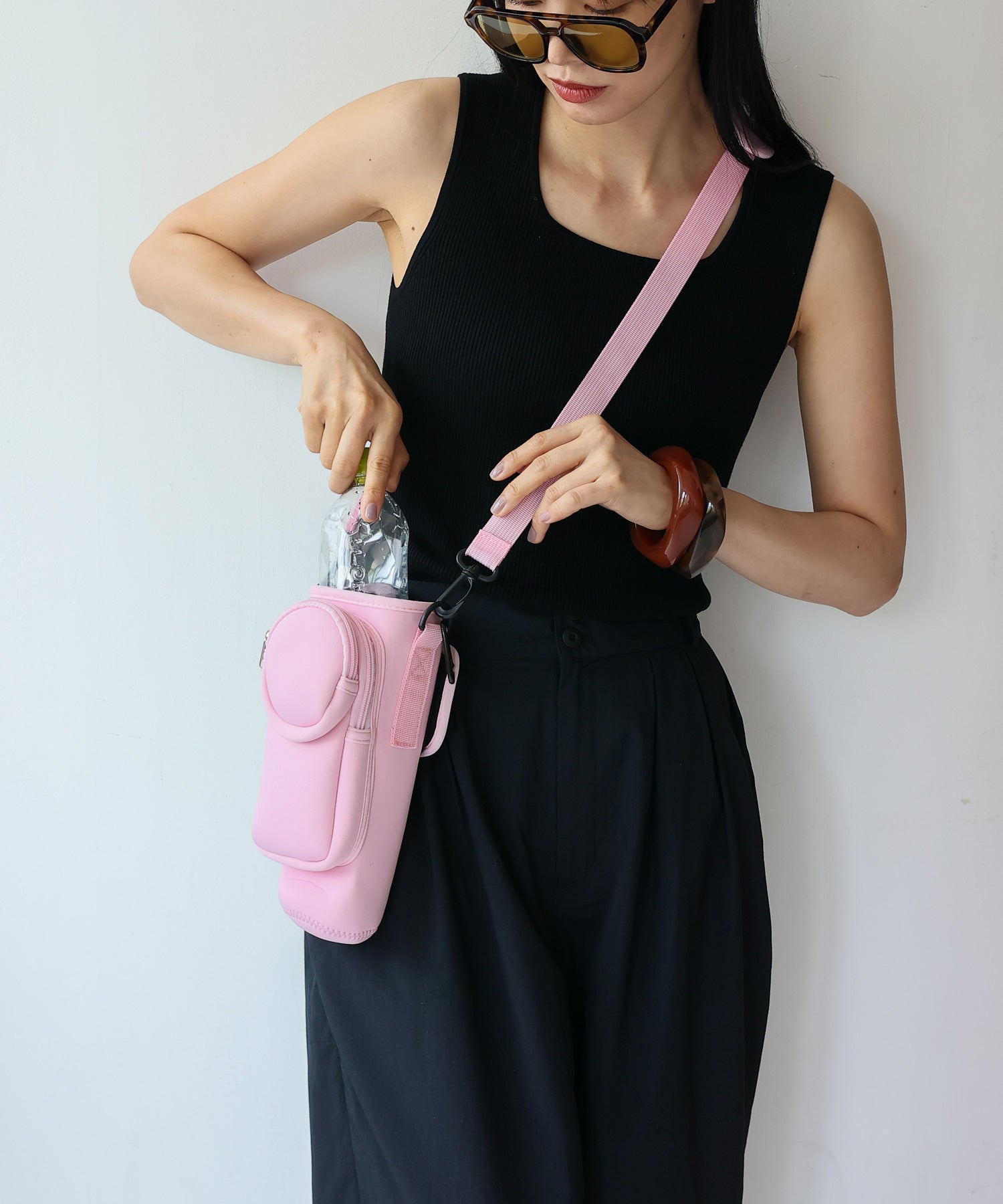 ヴィータフェリーチェ VitaFelice スマホ収納付きボトルホルダー （PINK） PINK