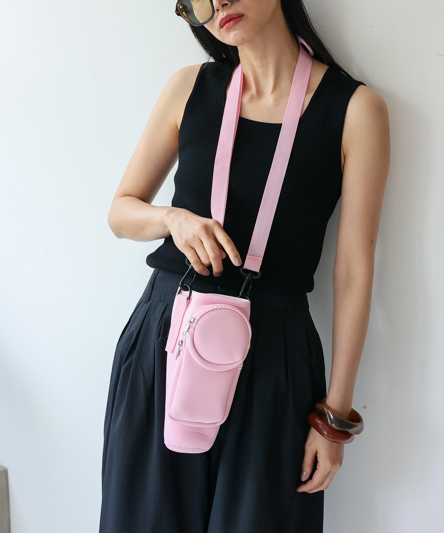 ヴィータフェリーチェ VitaFelice スマホ収納付きボトルホルダー （PINK） PINK