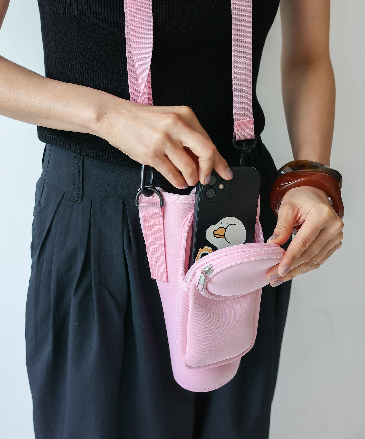 ヴィータフェリーチェ VitaFelice スマホ収納付きボトルホルダー （PINK） PINK