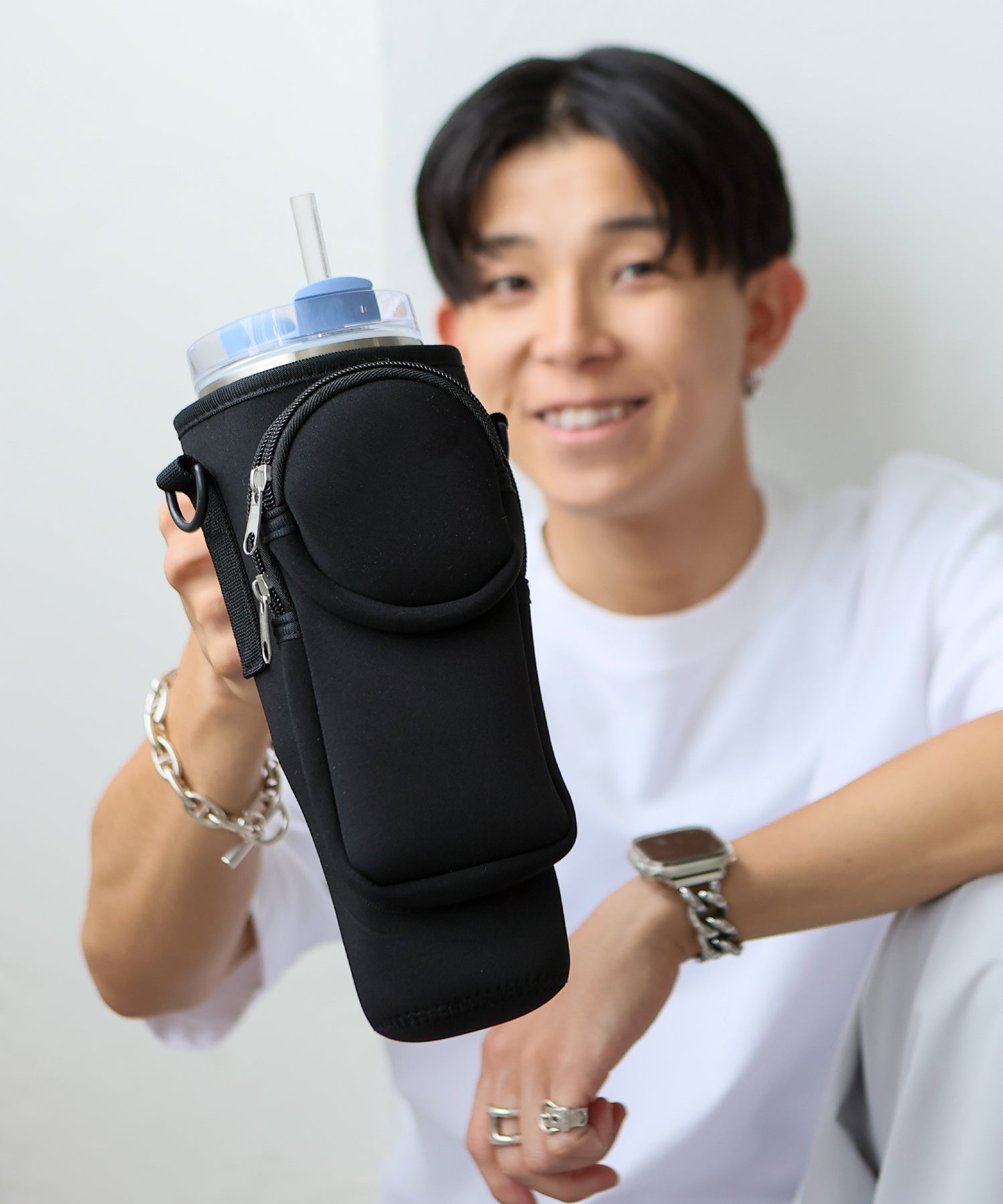 ヴィータフェリーチェ VitaFelice スマホ収納付きボトルホルダー （BLACK） BLACK