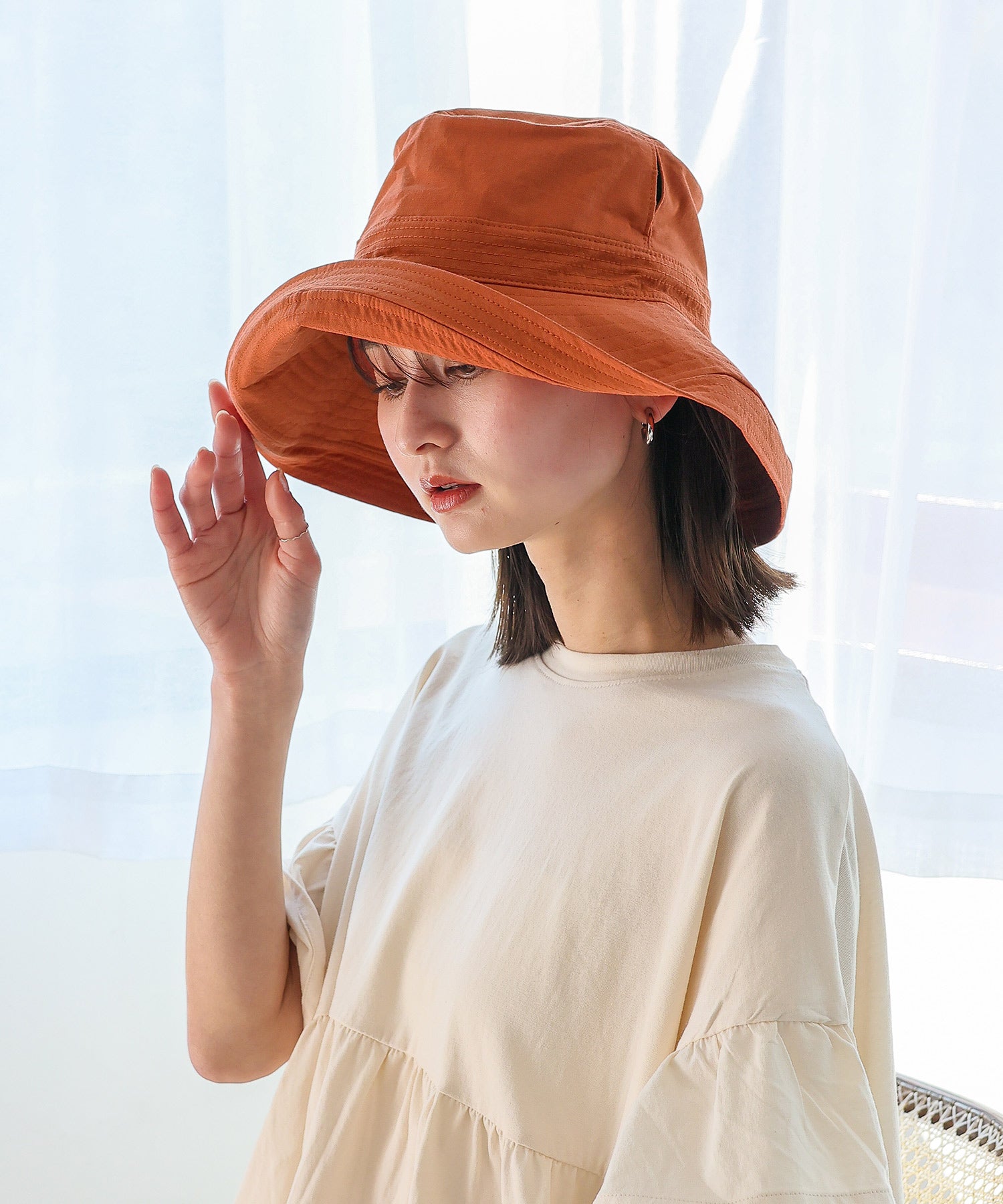 ヴィータフェリーチェ VitaFelice 【コカゲル】エッジアップハット （ORANGE） ORANGE