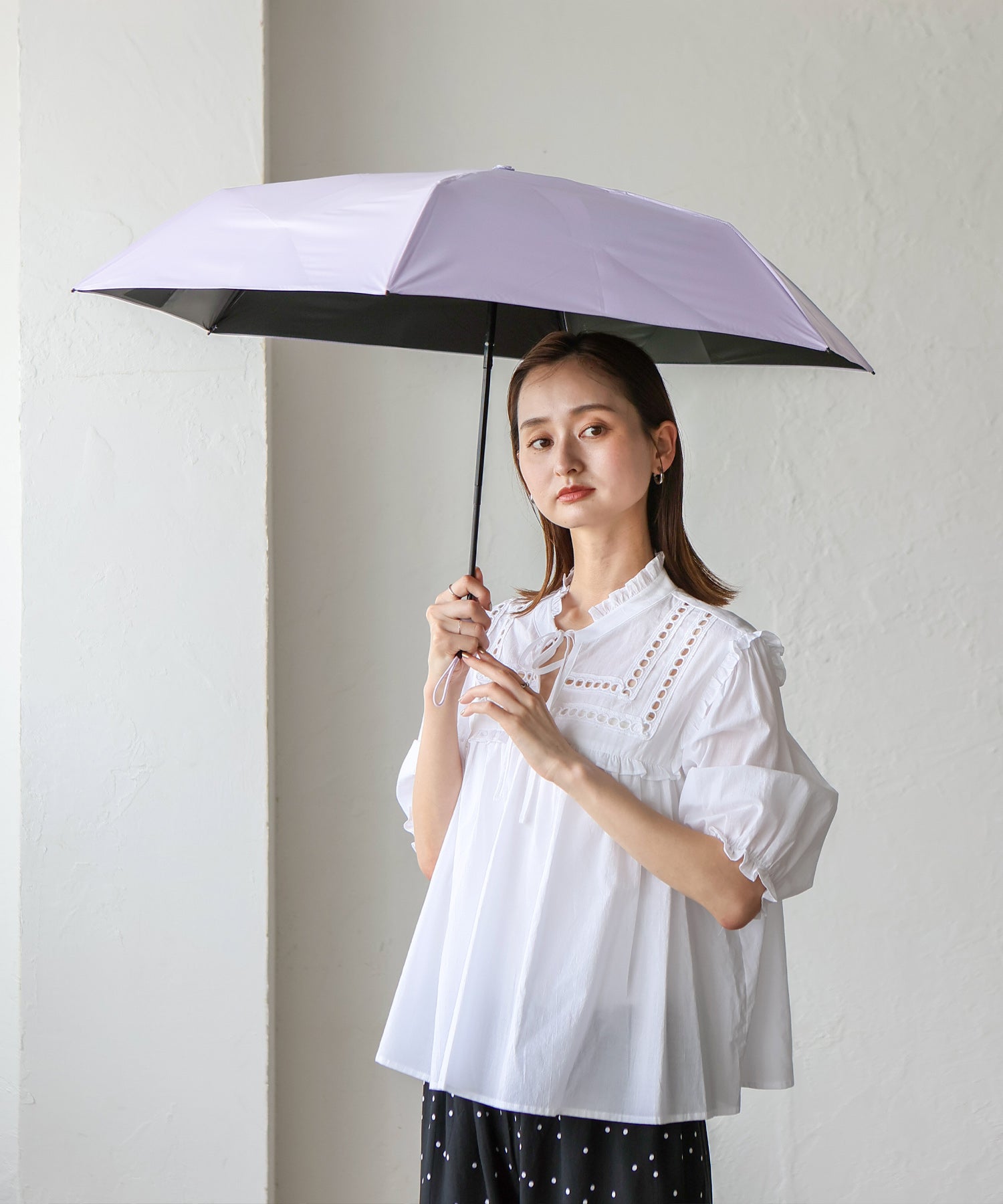 ヴィータフェリーチェ VitaFelice 晴雨兼用折りたたみ日傘（形状記憶） （BLUE） BLUE
