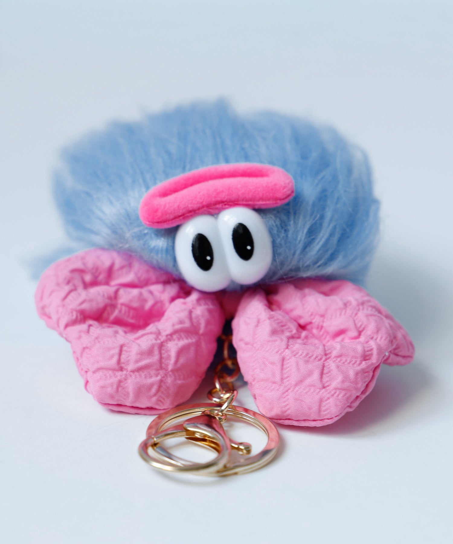 ヴィータフェリーチェ VitaFelice ロングヘアーモンスターバッグチャーム（ゴールド金具 バッグチャーム） （BLUE） BLUE