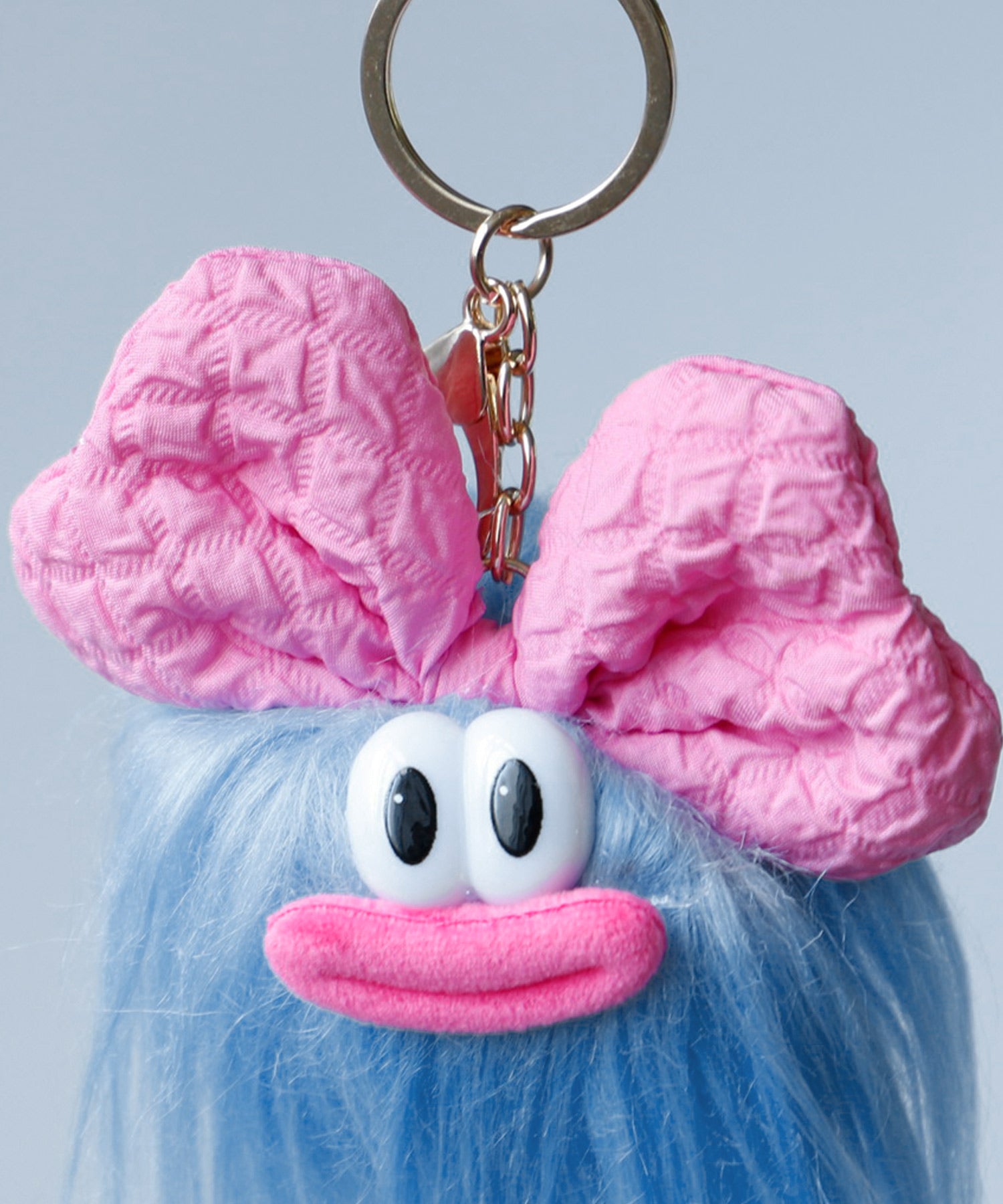 ヴィータフェリーチェ VitaFelice ロングヘアーモンスターバッグチャーム（ゴールド金具 バッグチャーム） （BLUE） BLUE