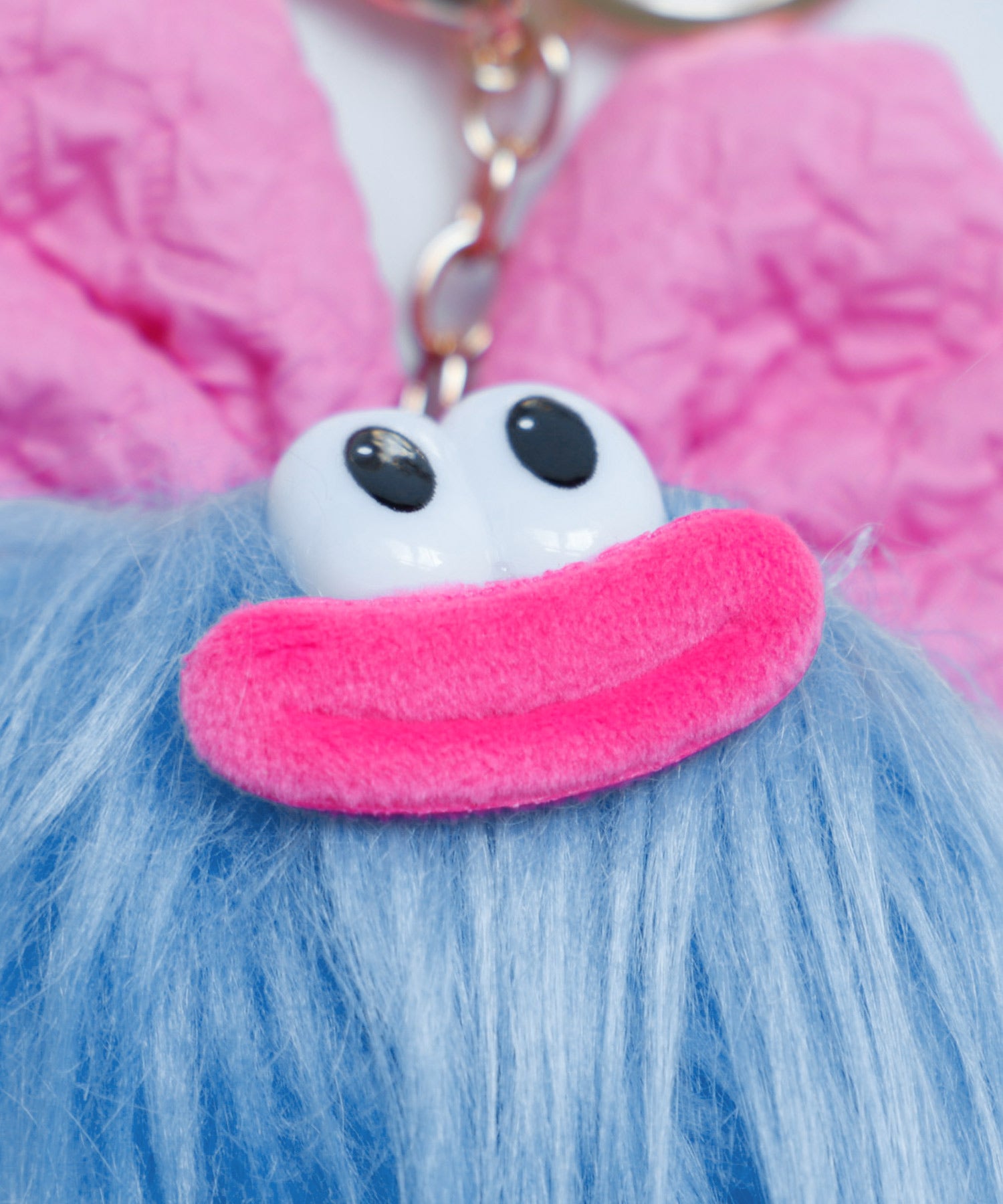 ヴィータフェリーチェ VitaFelice ロングヘアーモンスターバッグチャーム（ゴールド金具 バッグチャーム） （BLUE） BLUE