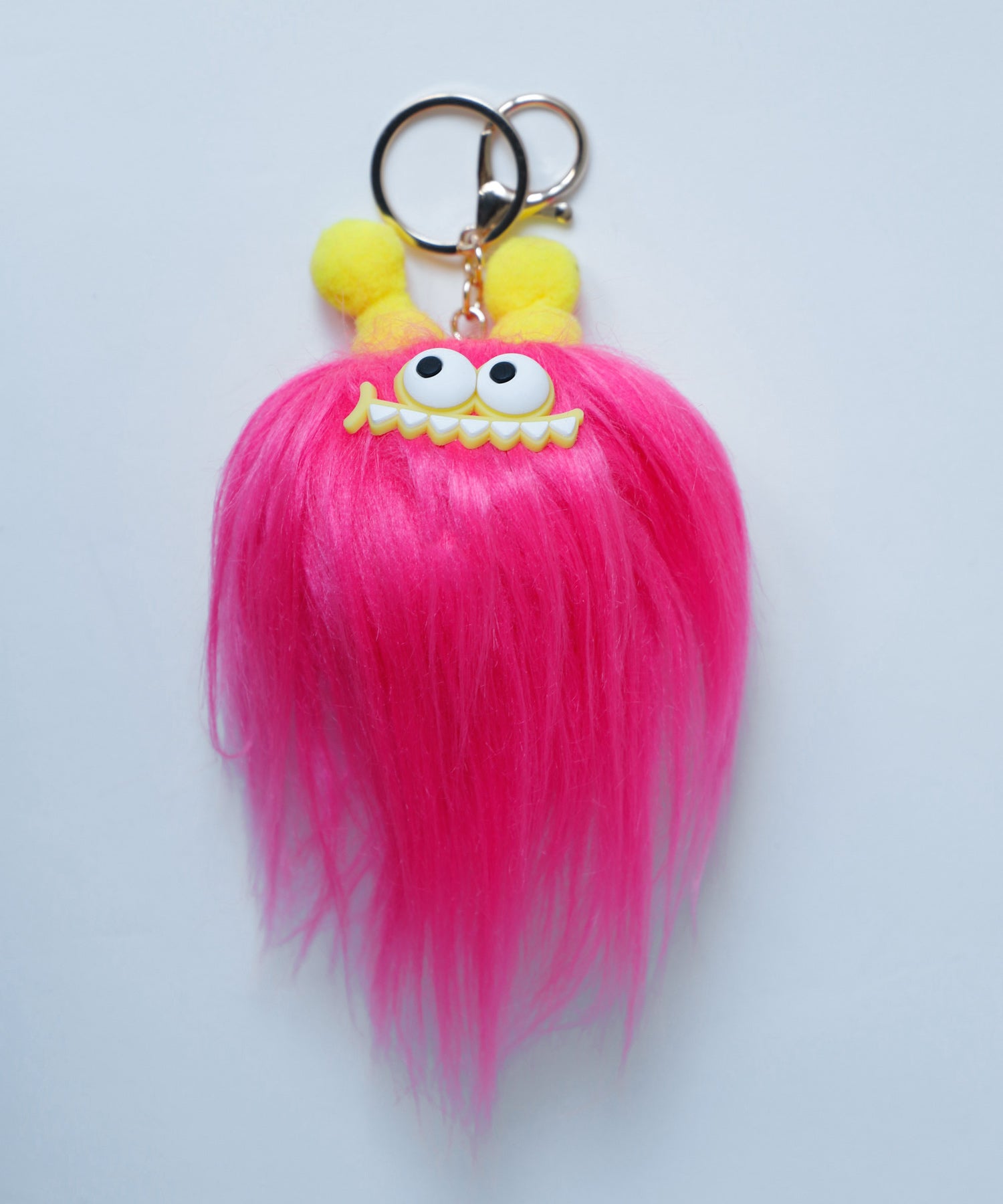 ヴィータフェリーチェ VitaFelice ロングヘアーモンスターバッグチャーム（ゴールド金具 バッグチャーム） （BLUE） BLUE