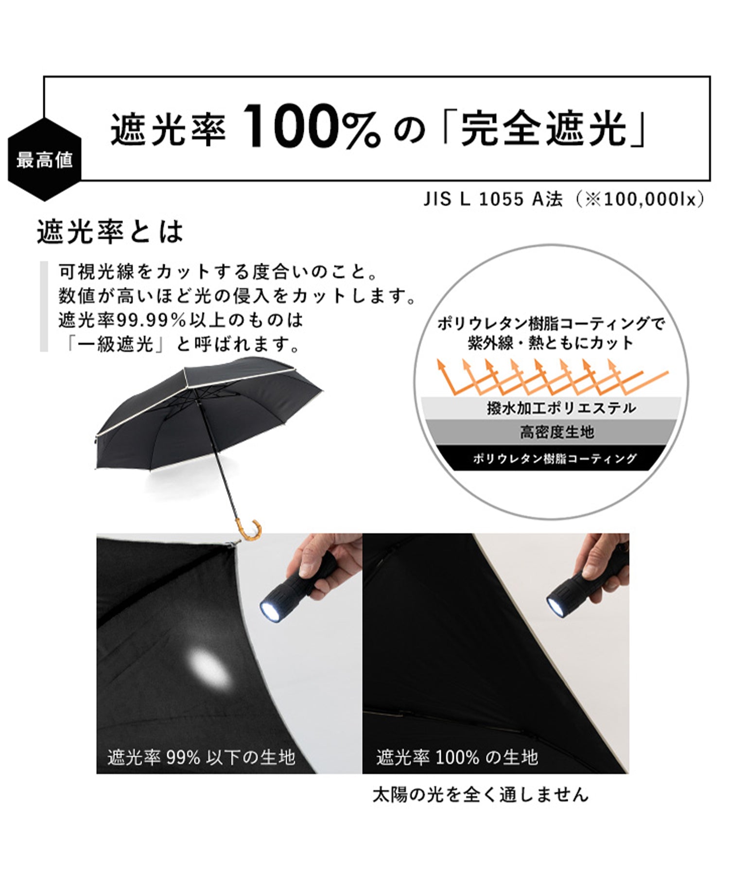 ヴィータフェリーチェ VitaFelice 2段折りショート傘 雨傘 日傘（晴雨兼用/親骨55cm） （CBOWGRAYBEIGE） CBOWGRAYBEIGE