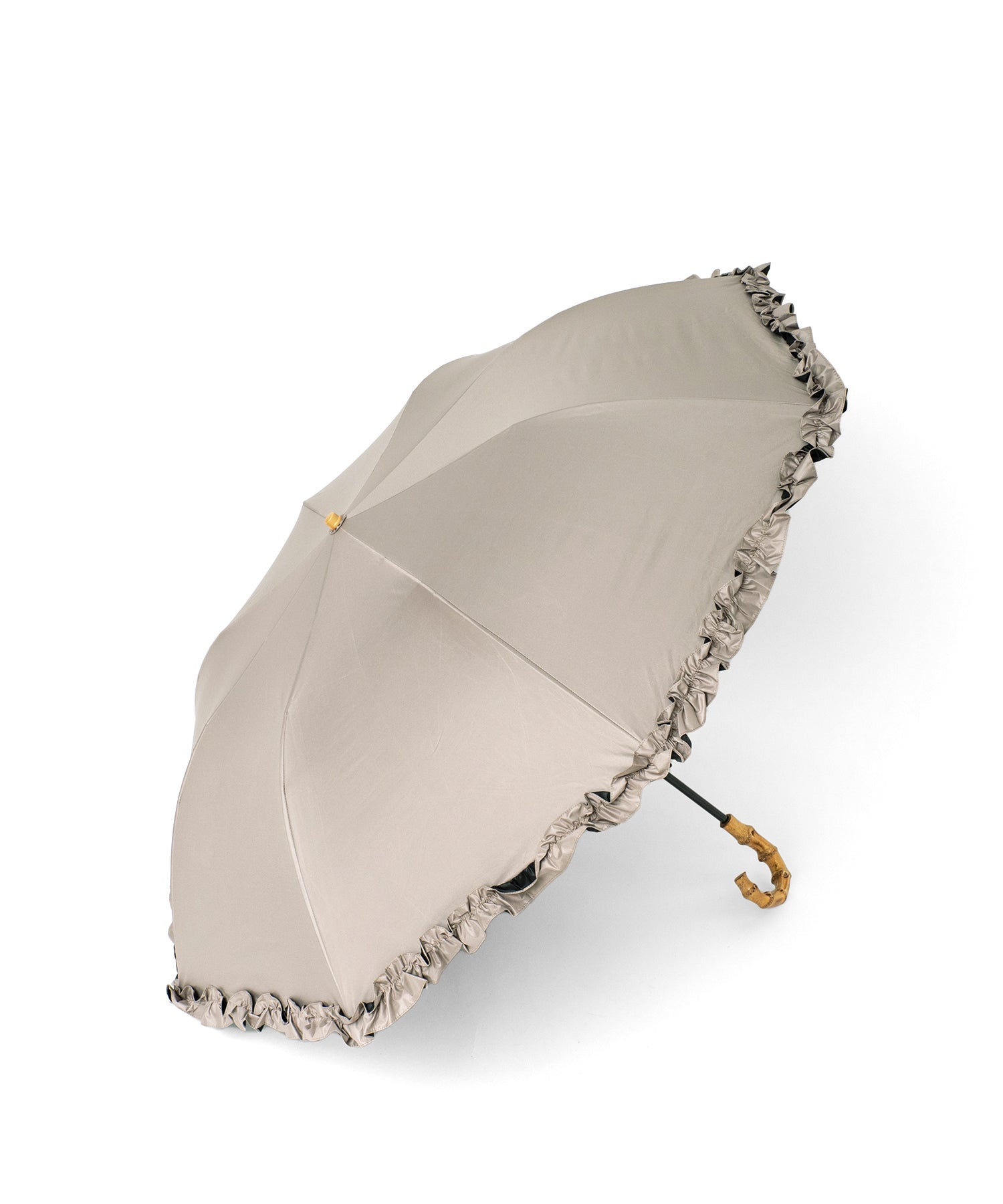 ヴィータフェリーチェ VitaFelice 2段折りショート傘 雨傘 日傘（晴雨兼用/親骨55cm） （CBOWGRAYBEIGE） CBOWGRAYBEIGE