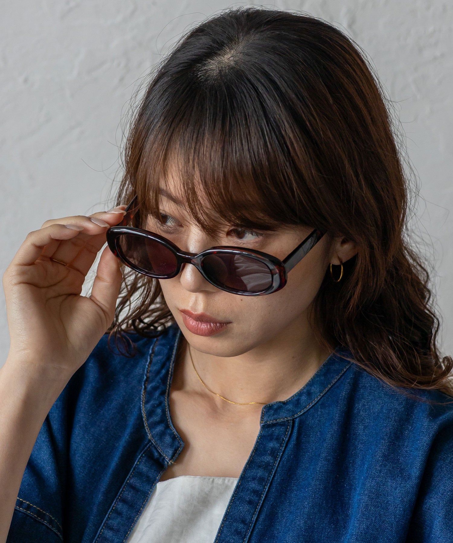 ヴィータフェリーチェ VitaFelice UVカットサングラス 横長 オーバル(楕円形) （F） F