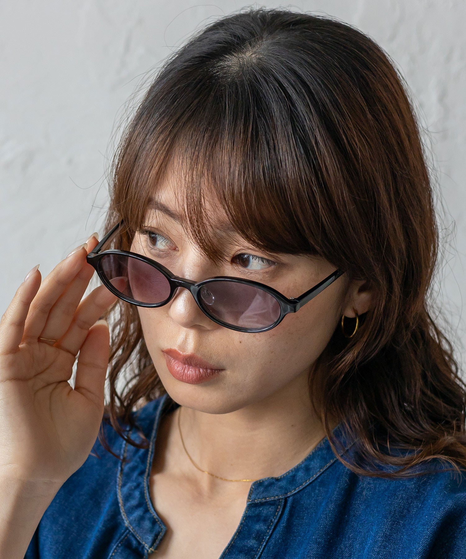 ヴィータフェリーチェ VitaFelice UVカットサングラス 横長 オーバル(楕円形) （A） A