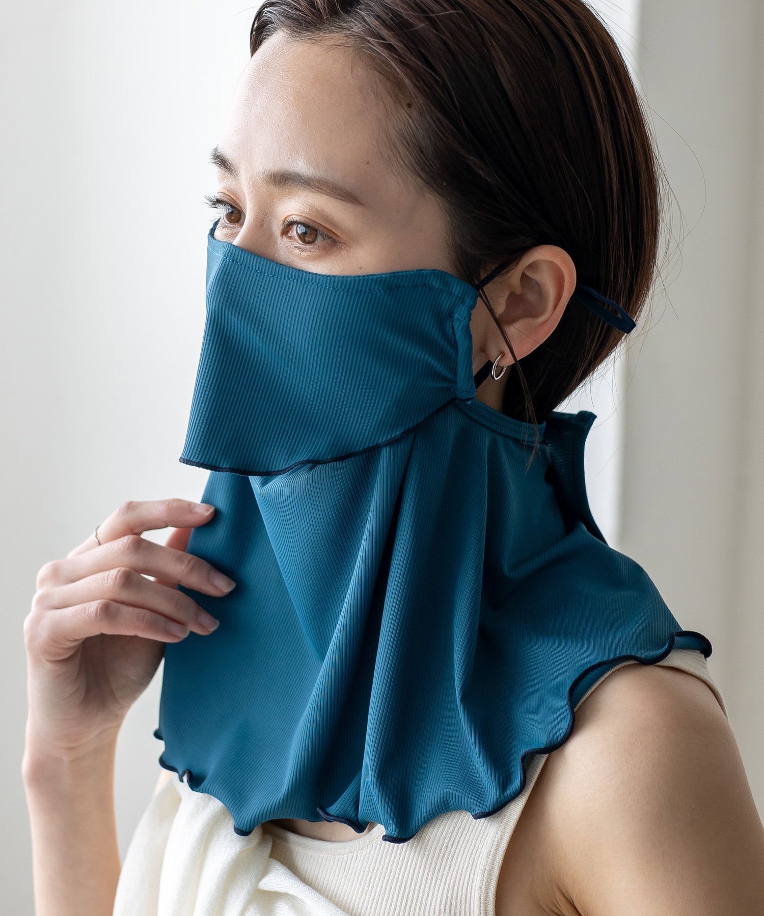 ヴィータフェリーチェ VitaFelice UVカット フェイス＆ネックカバー 【返品不可商品】 （BLUE） BLUE