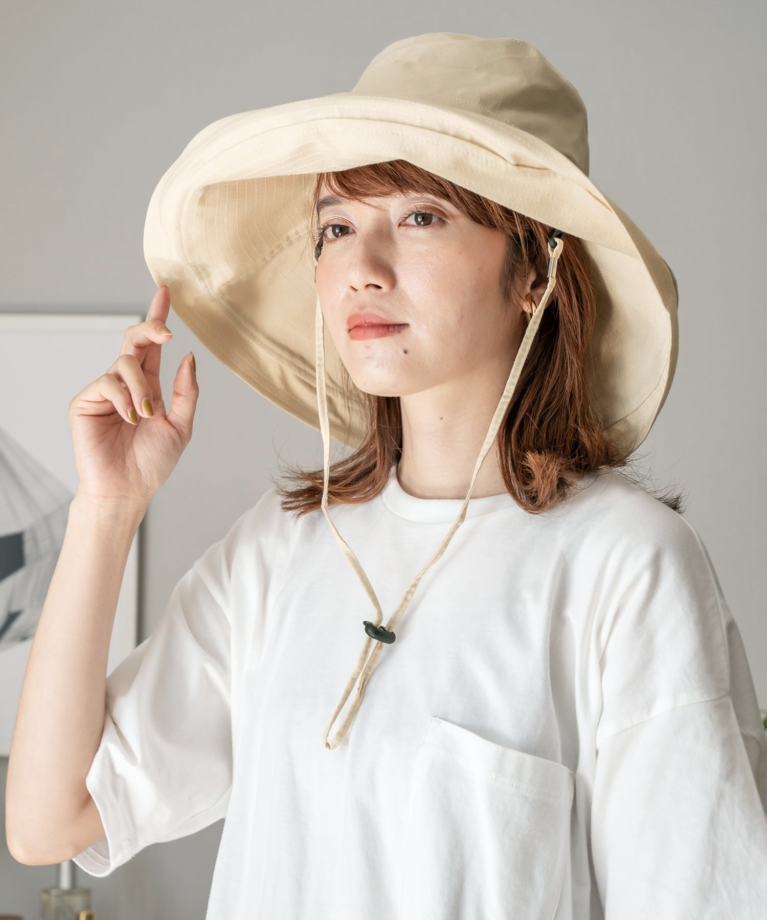 ヴィータフェリーチェ VitaFelice 折りたたみコットンツバ広ハット （IVORY） IVORY