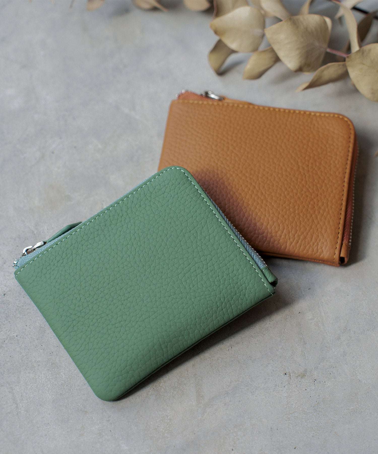 VitaFelice [Anti-skimming] L-shaped zipper slim mini wallet