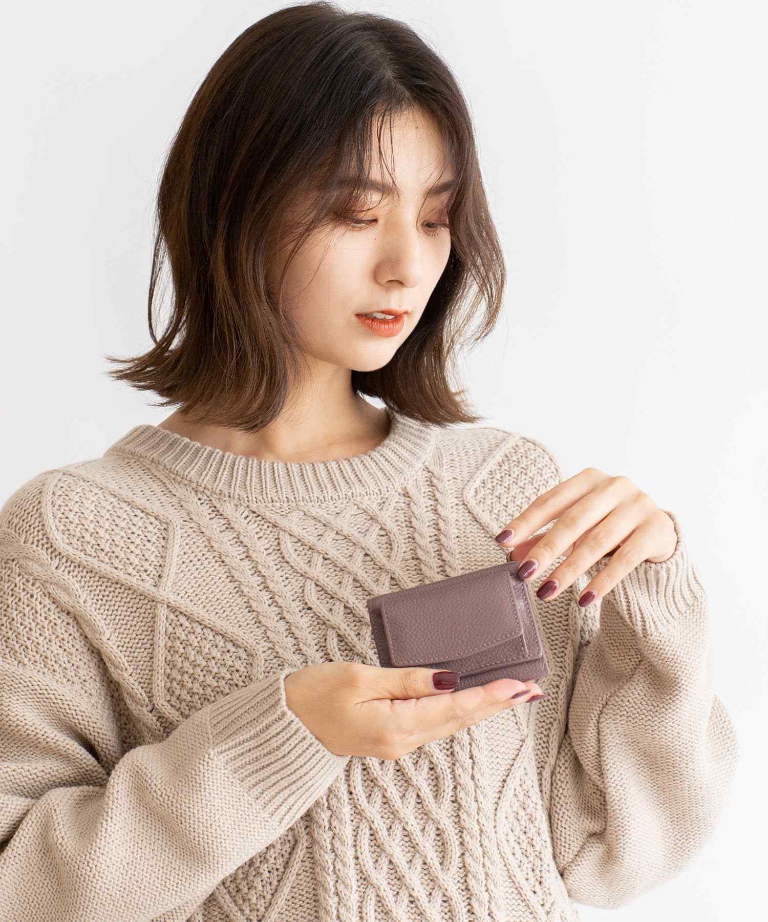 ヴィータフェリーチェ VitaFelice 【スキミング防止】本革スクエアミニウォレット