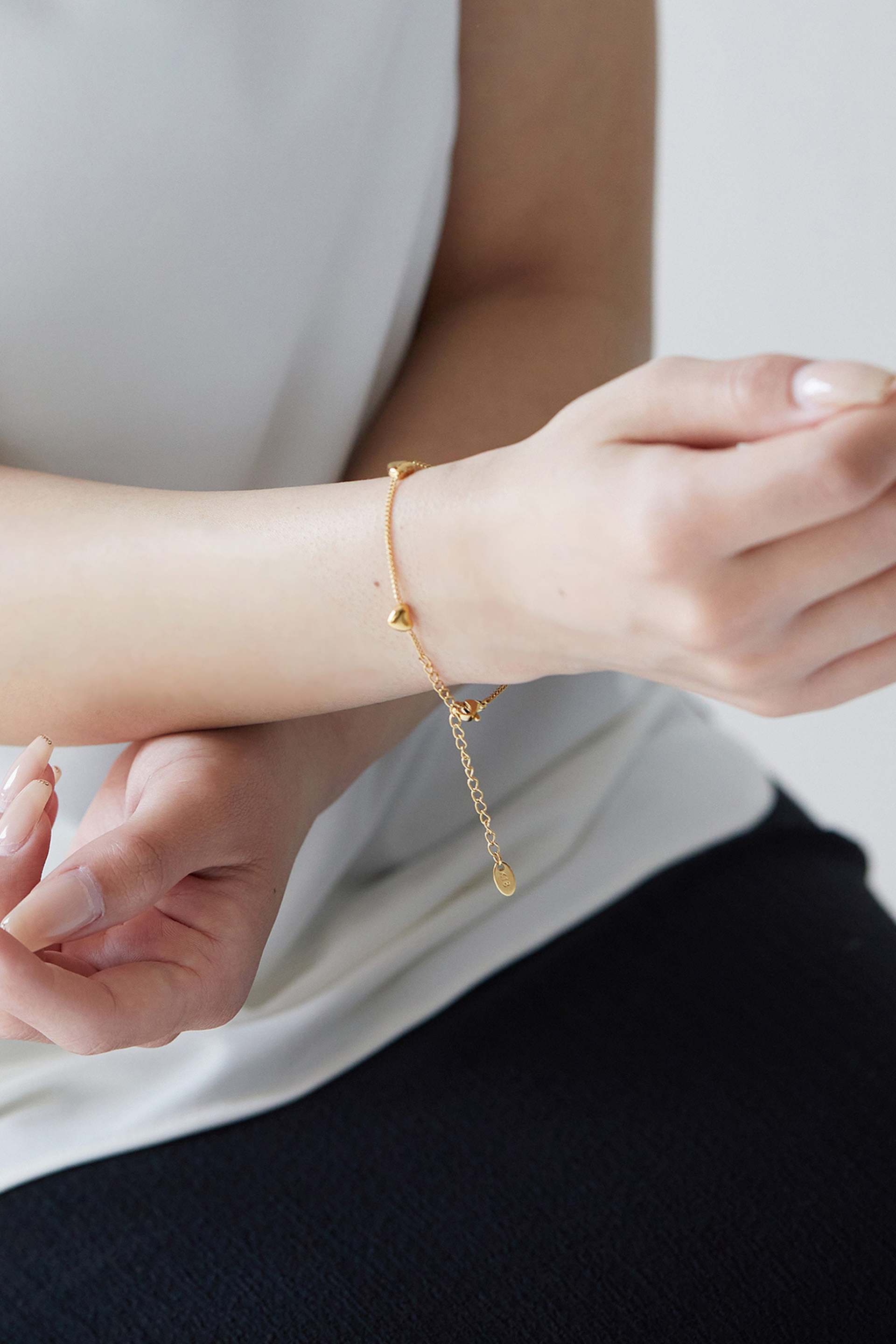 ヴィータフェリーチェ VitaFelice ハートモチーフブレスレット