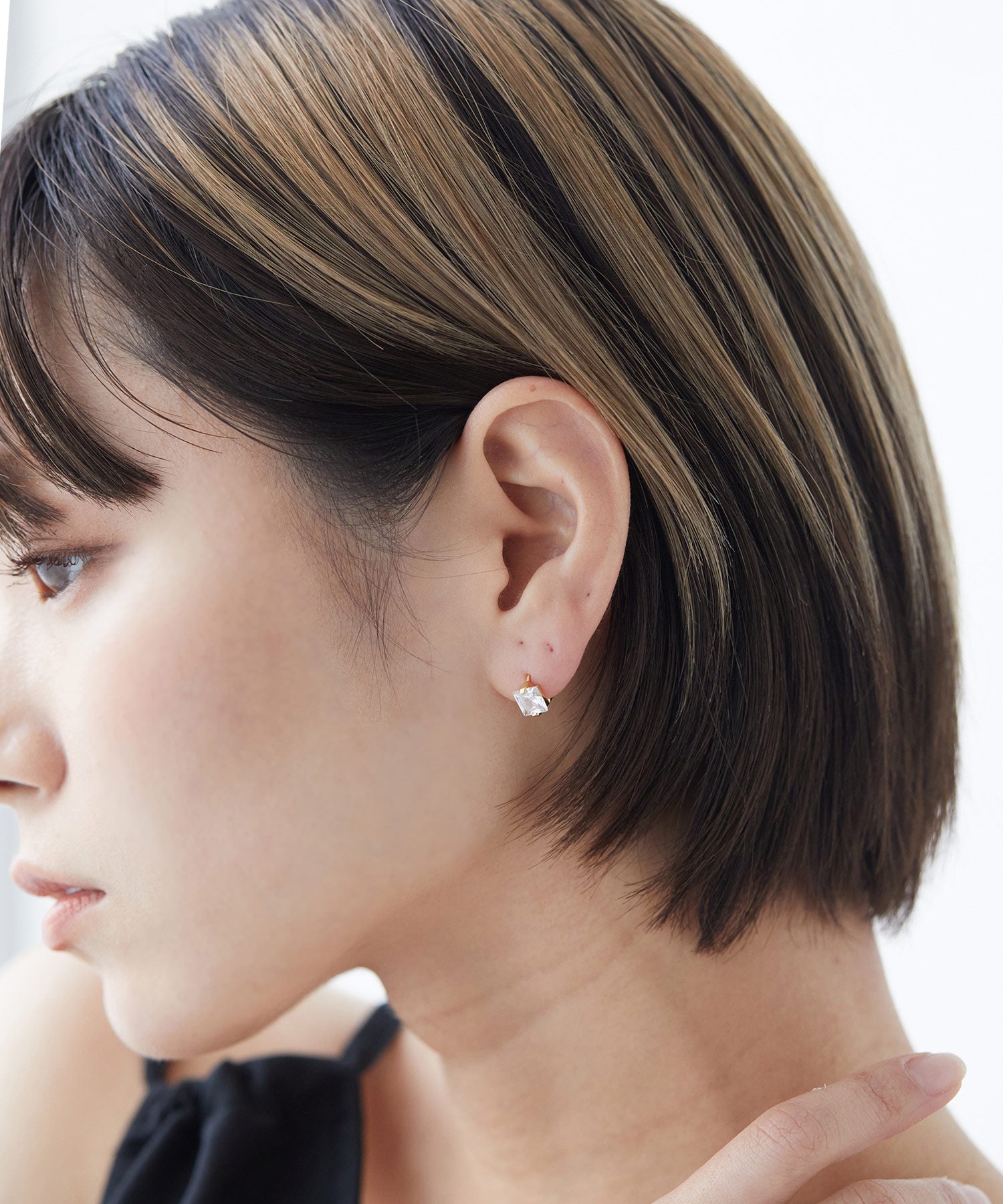 ヴィータフェリーチェ VitaFelice ジルコニアフープピアス,GOLD