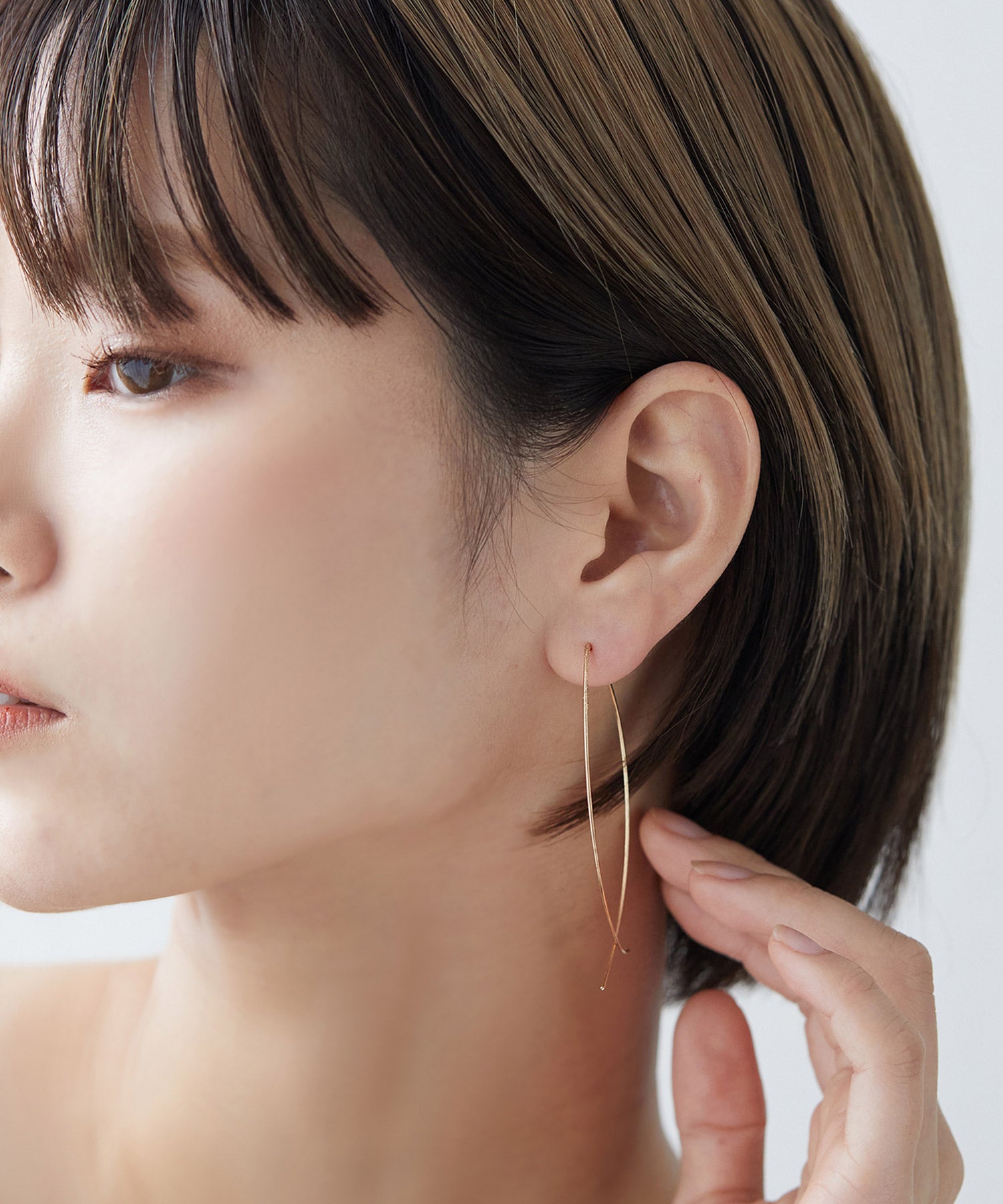 ヴィータフェリーチェ VitaFelice シルバーワイヤーピアス,GOLD