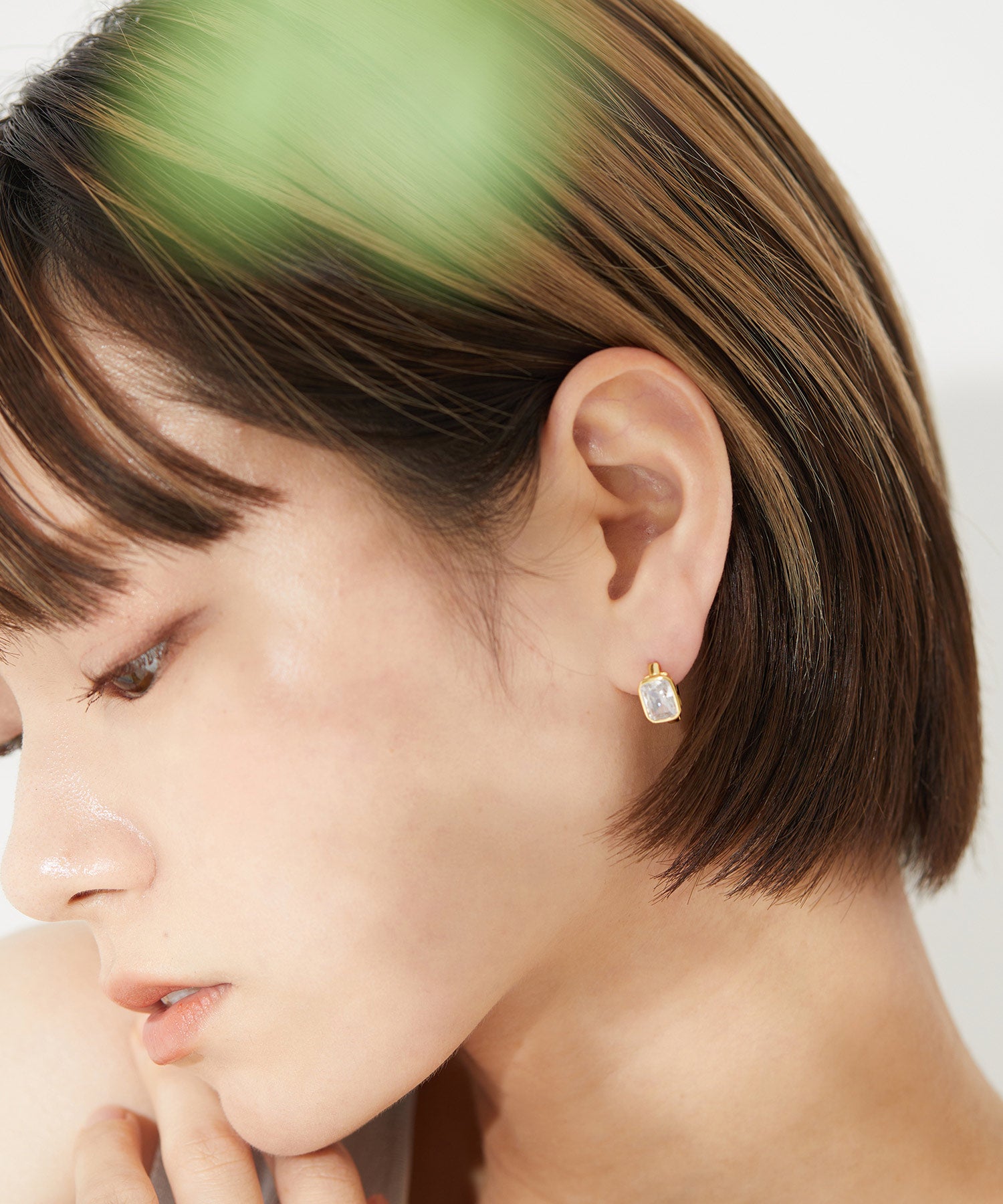 ヴィータフェリーチェ VitaFelice ストーンフープピアス