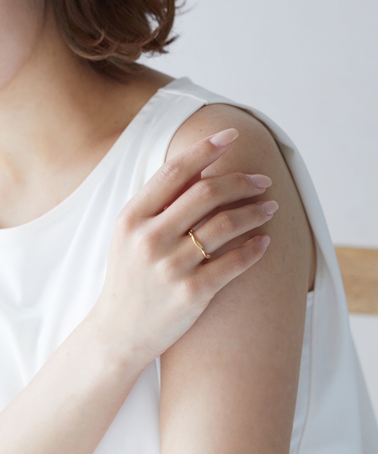 ヴィータフェリーチェ VitaFelice ダブルライン ウイーブ リング,GOLD