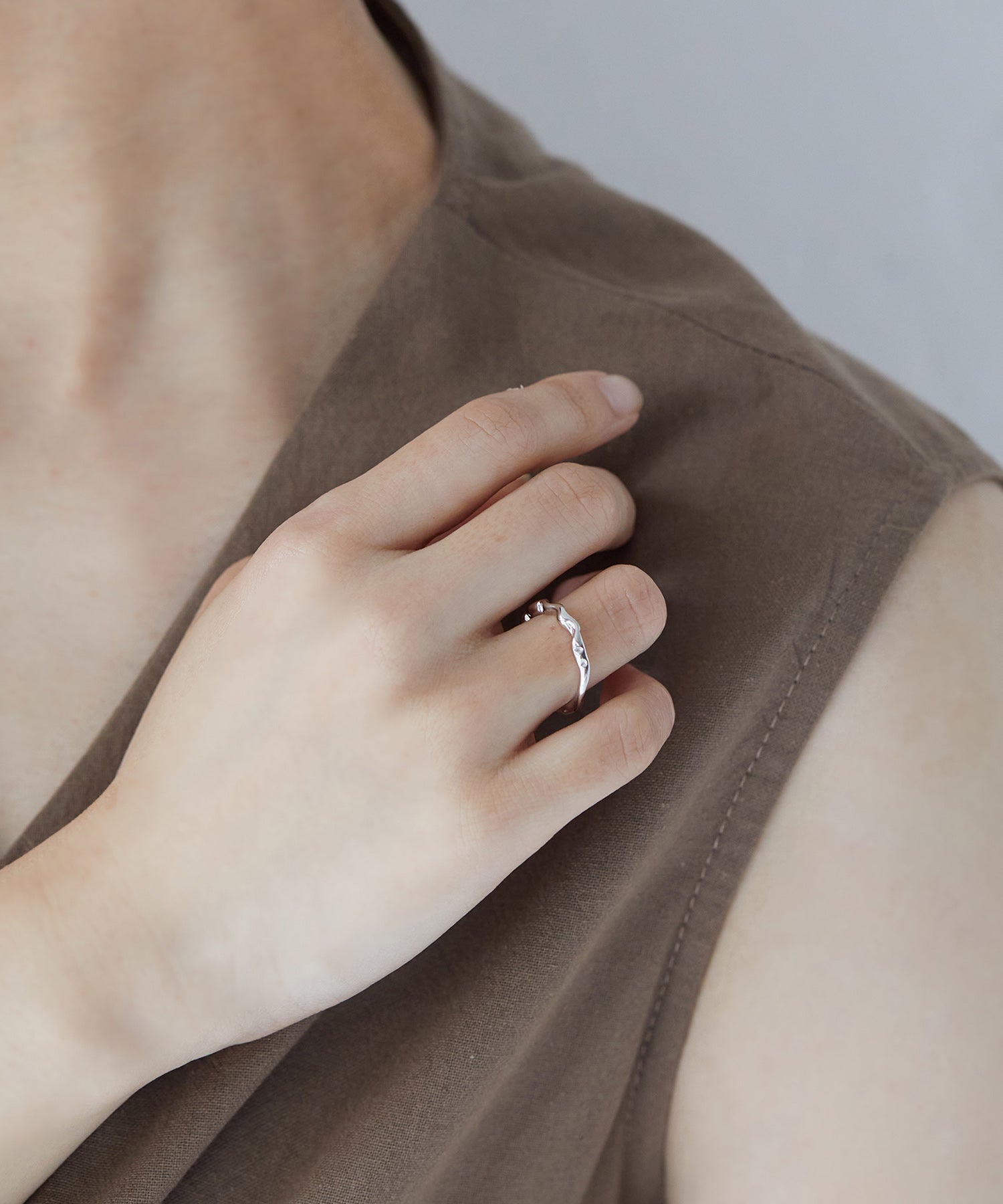 ヴィータフェリーチェ VitaFelice ダブルライン ウイーブ リング