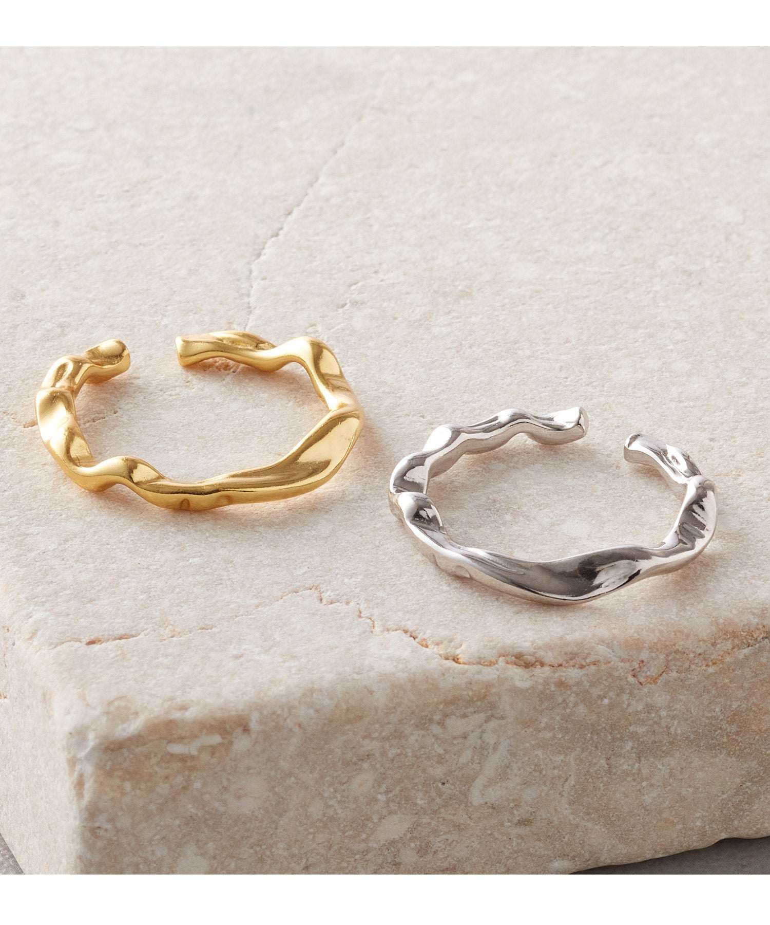 ヴィータフェリーチェ VitaFelice ダブルライン ウイーブ リング