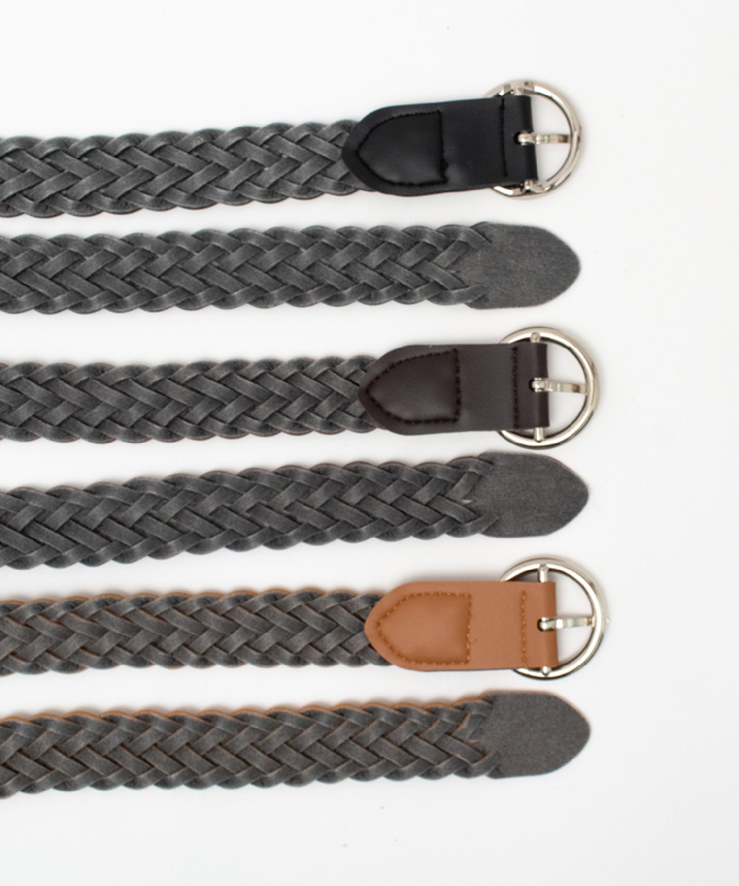 ヴィータフェリーチェ VitaFelice ラウンドバックルメッシュベルト （BROWN） BROWN