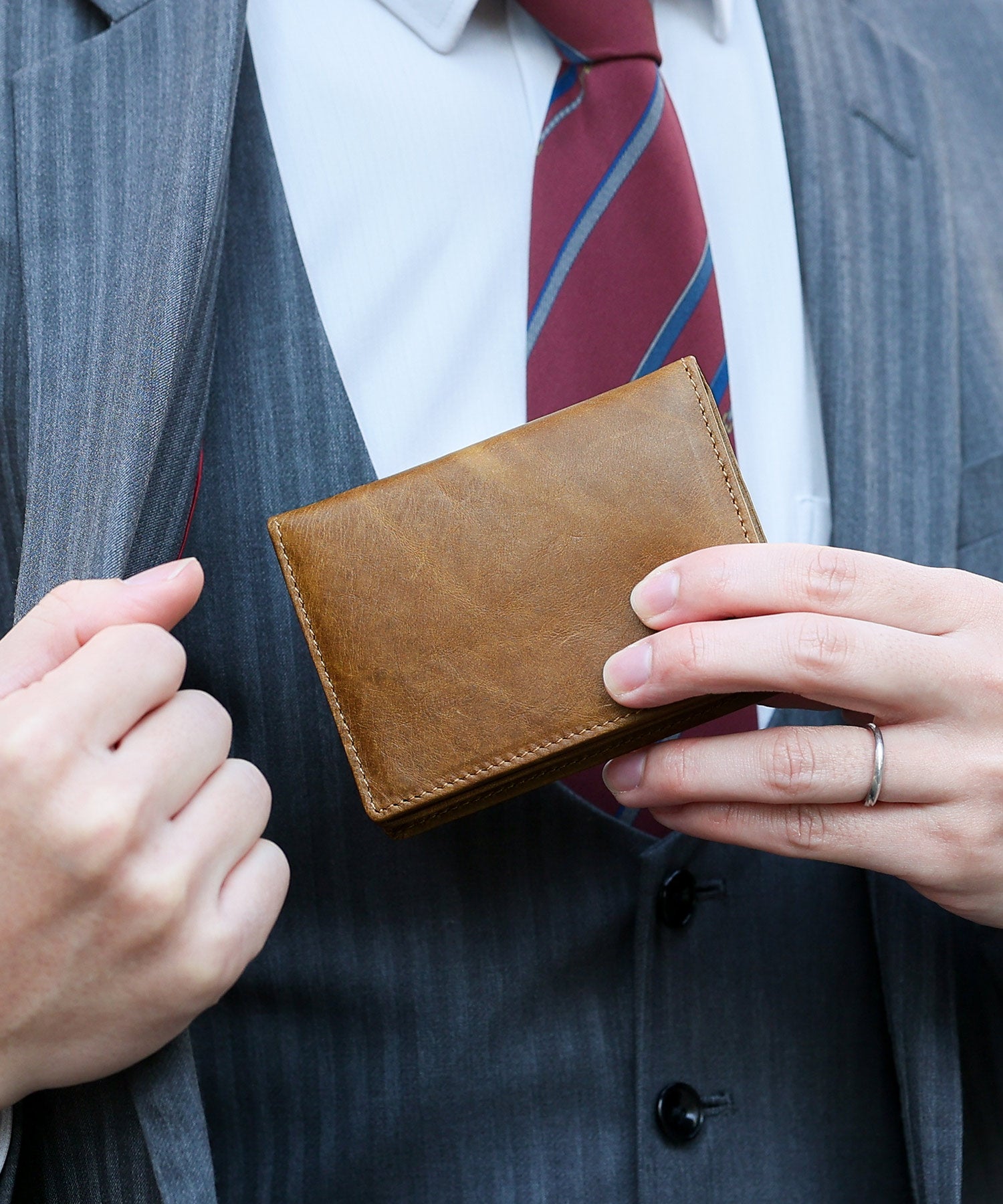 VitaFelice Cowhide Business Card Case
