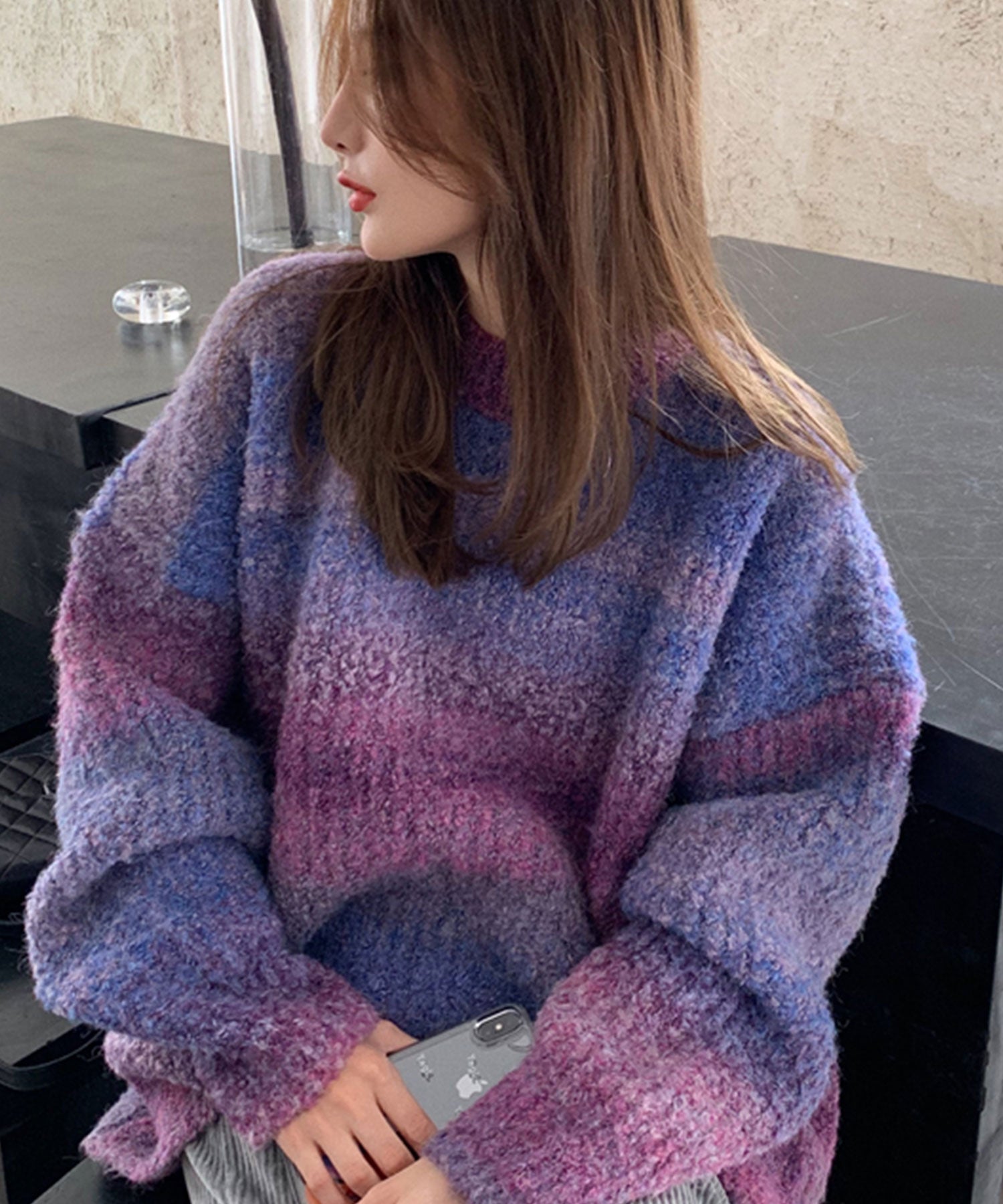 ヴィータフェリーチェ VitaFelice プルオーバー マーブルニット