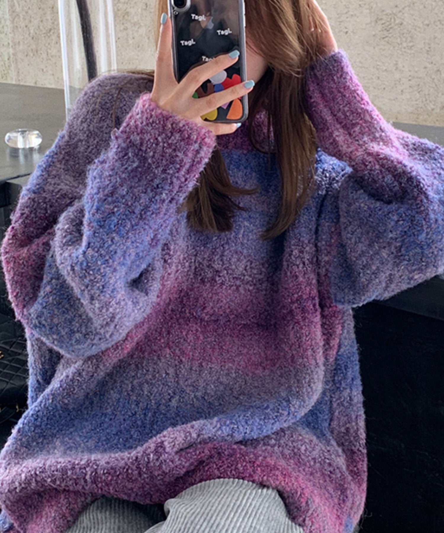 ヴィータフェリーチェ VitaFelice プルオーバー マーブルニット