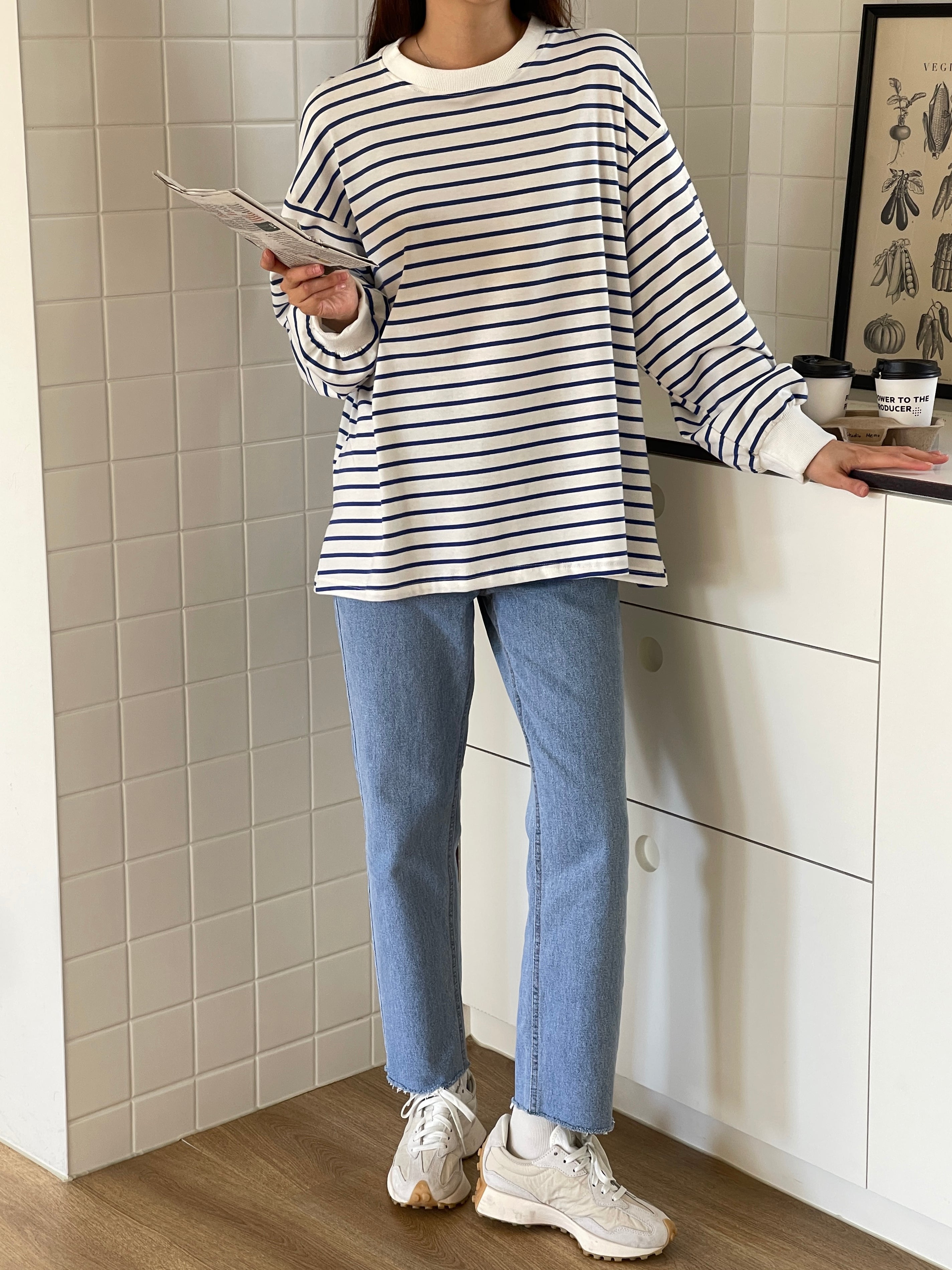 ヴィータフェリーチェ VitaFelice ボーダー長袖ロンT （GRAY） GRAY