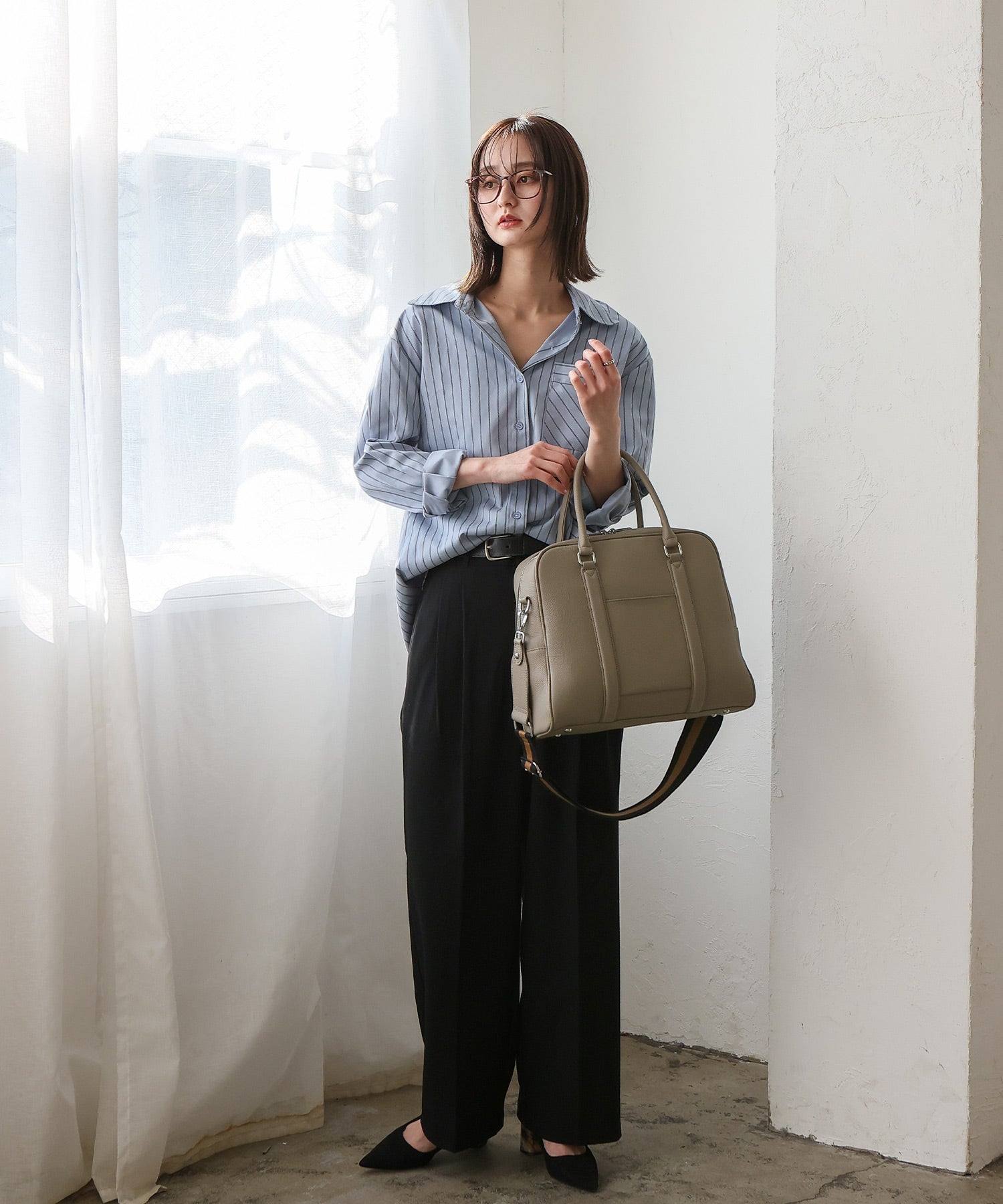 VitaFelice VitaFelice Genuine Leather 2-way Square Boston Bag