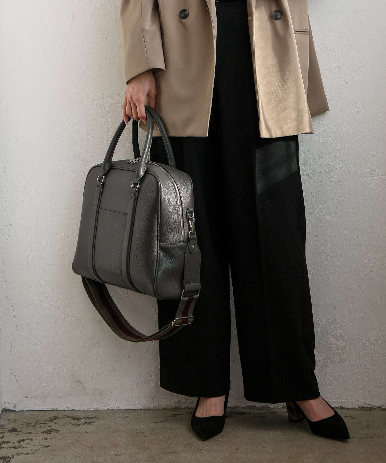 VitaFelice VitaFelice Genuine Leather 2-way Square Boston Bag