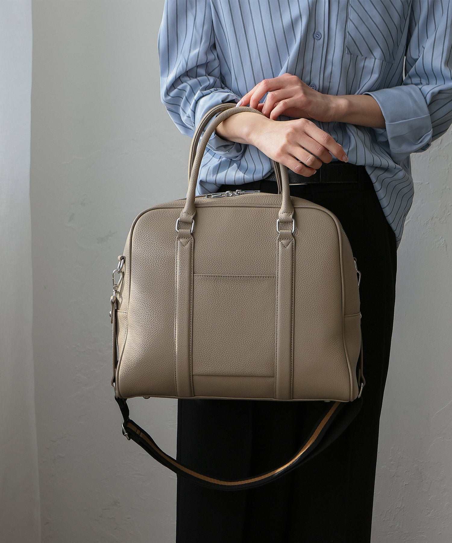 VitaFelice VitaFelice Genuine Leather 2-way Square Boston Bag