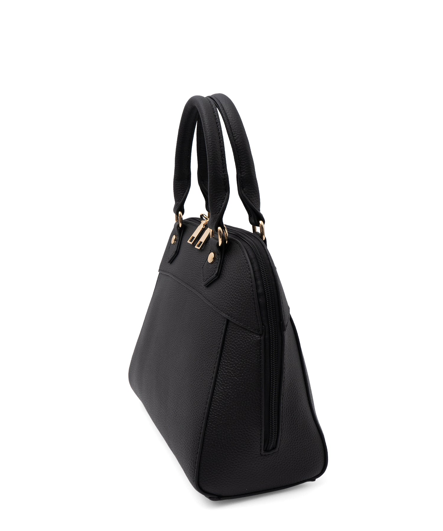 ヴィータフェリーチェ VitaFelice ラウンドファスナー本革2wayハンドバッグ （BLACK） BLACK