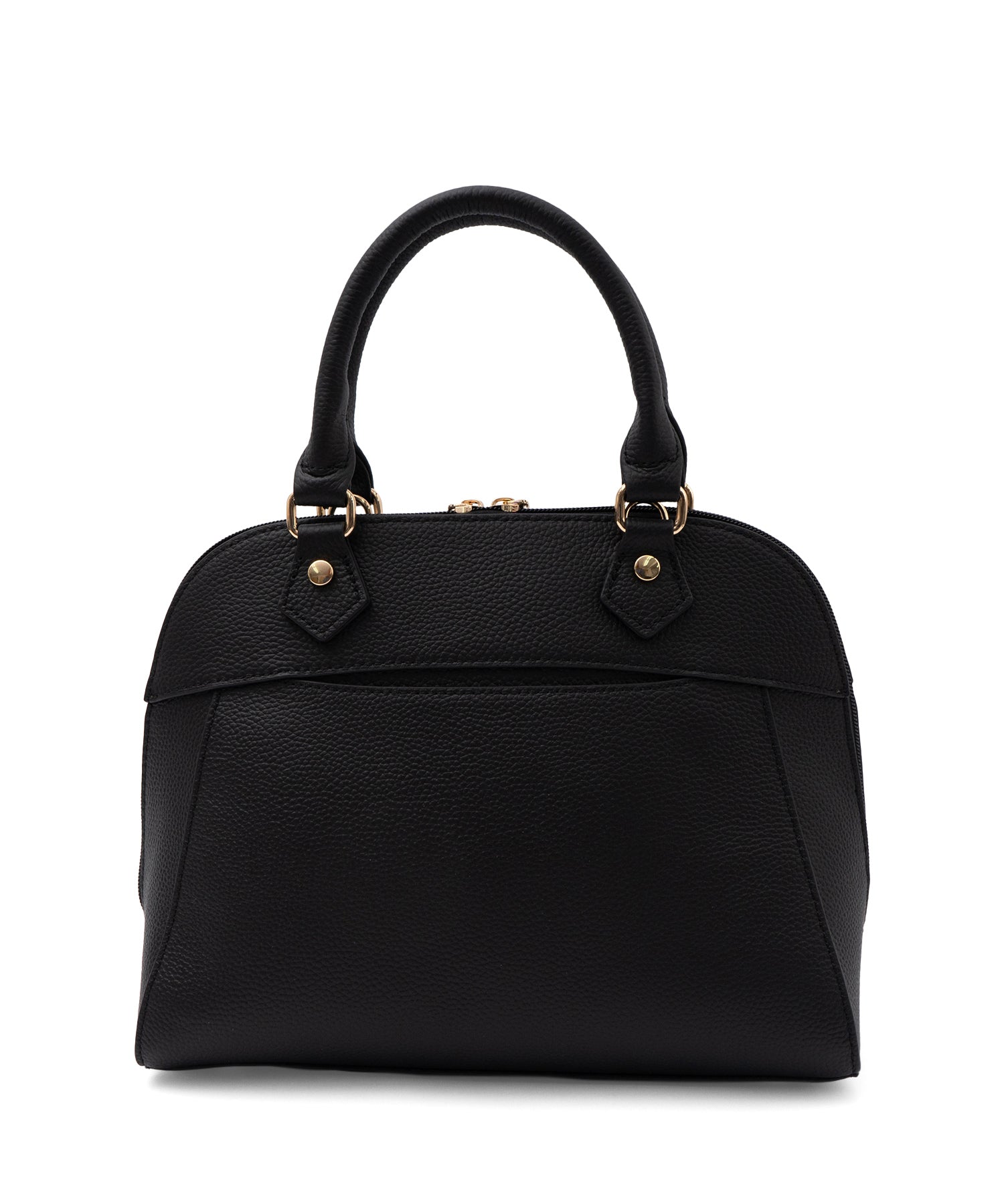 ヴィータフェリーチェ VitaFelice ラウンドファスナー本革2wayハンドバッグ （BLACK） BLACK