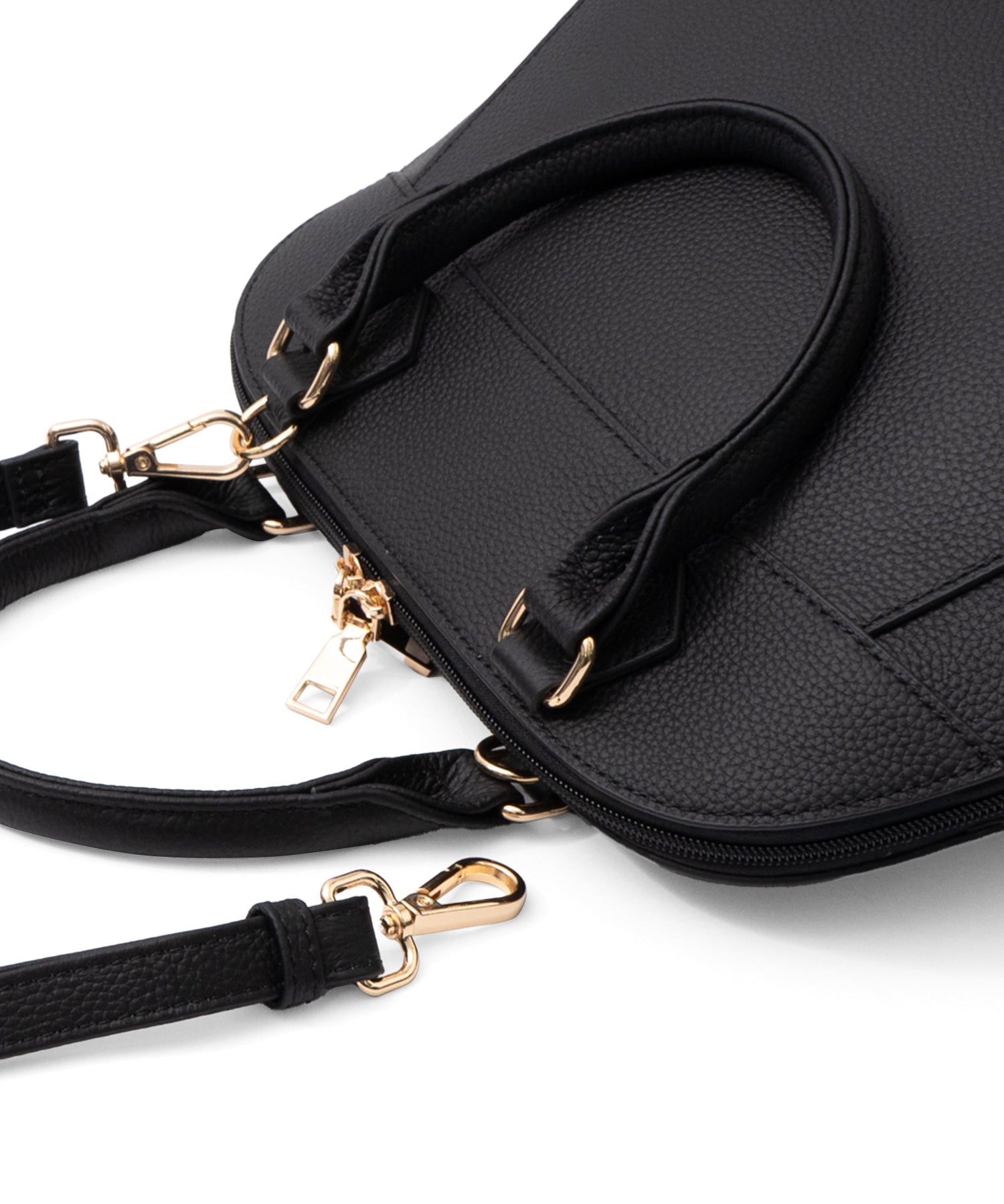 ヴィータフェリーチェ VitaFelice ラウンドファスナー本革2wayハンドバッグ （BLACK） BLACK