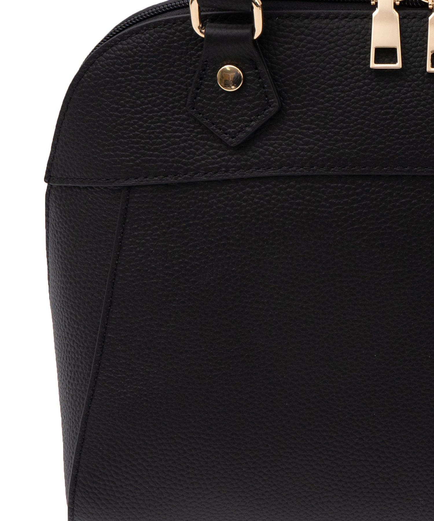 ヴィータフェリーチェ VitaFelice ラウンドファスナー本革2wayハンドバッグ （BLACK） BLACK